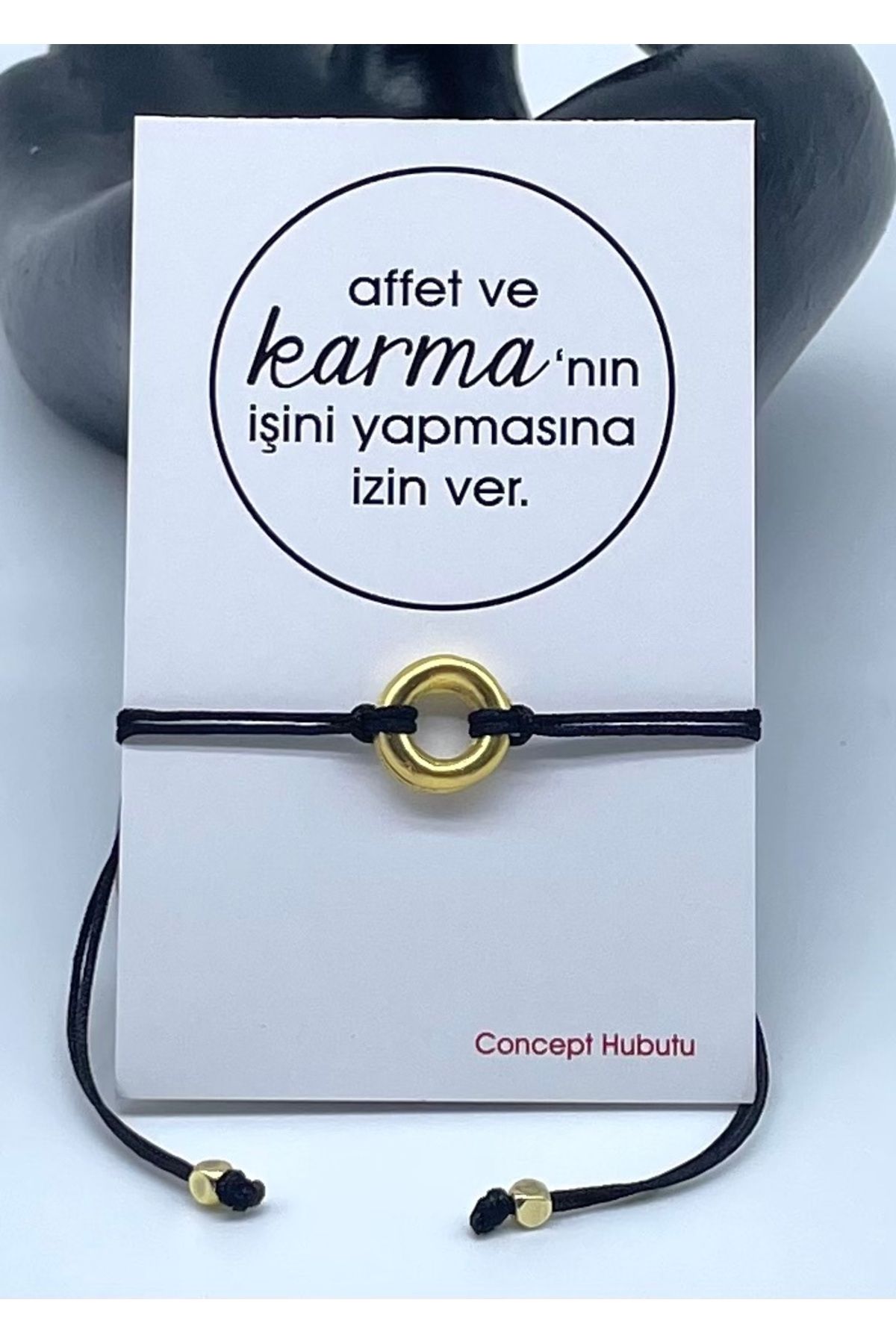 Concept HuBuTU Karma Felsefesi Siyah İp Halhal