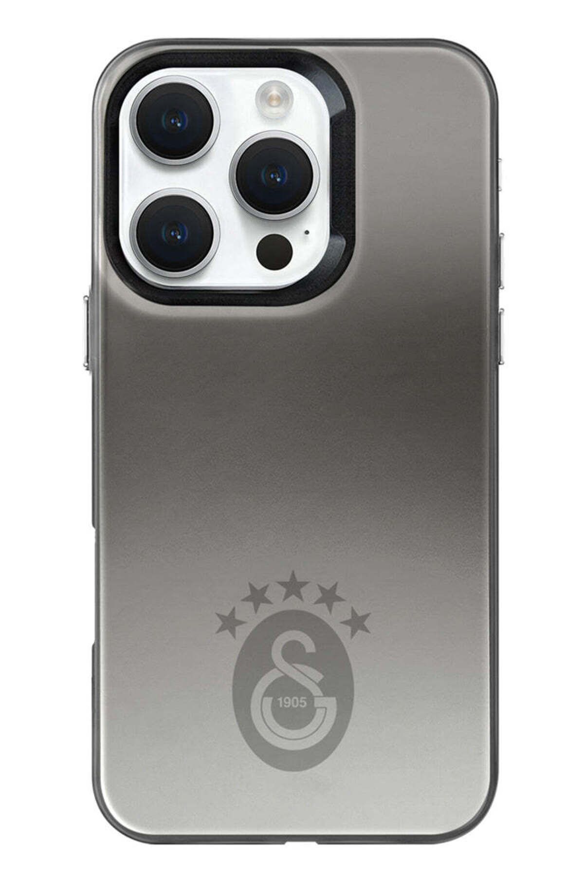 Galatasaray iPhone 16 Pro Uyumlu Galatasaray 5 Yıldız Tek Renk Arma Premium Lisanslı Telefon Kılıfı
