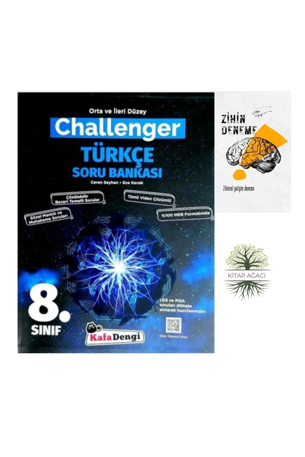 Karma Kitaplar KAFADENGİ YAYINLARI 8.SINIF CHALLENGER TÜRKÇE SORU BANKASI+ZİHİNDENEME-AGAC-1095