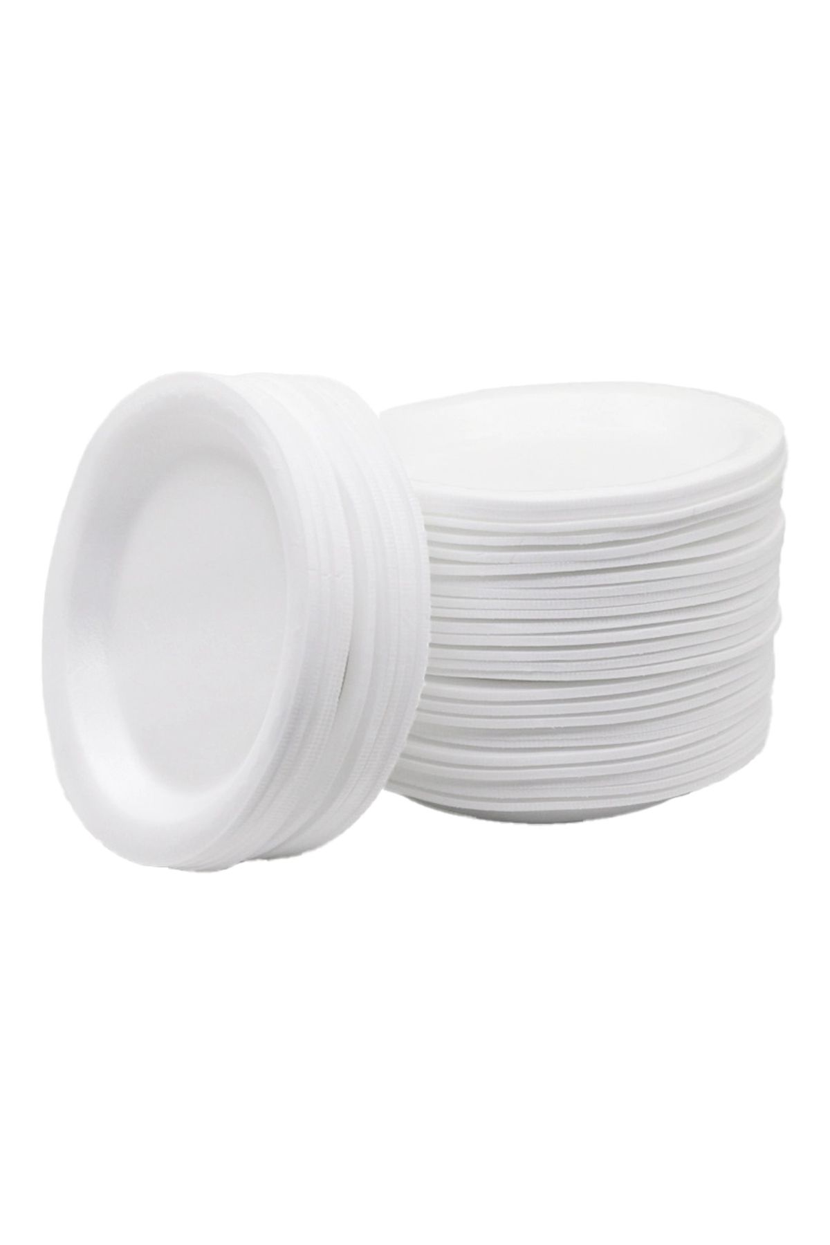 YOK YOK AMBALAJ-Foam Plate Round Medium Size 100 Pieces Diameter: 20cm 4