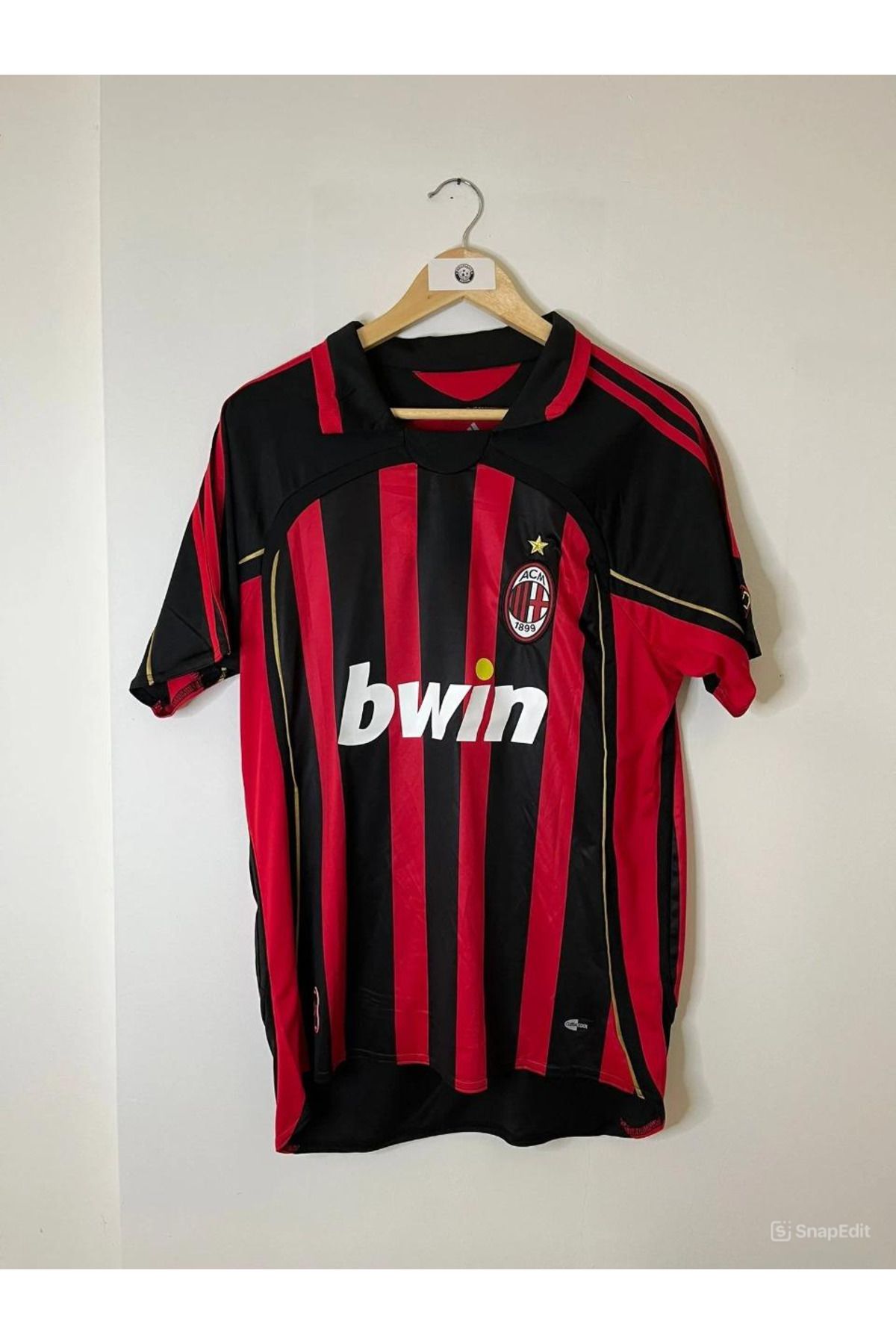 kombinezyum AC Milan Retro 2005 2006 #11 CRESPO Baskılı Forması (Kırmızı/Siyah)