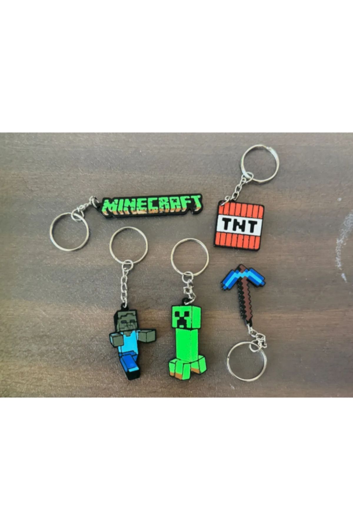 3d model s Minecraft Temalı 5’li Anahtarlık Seti 3D Baskı