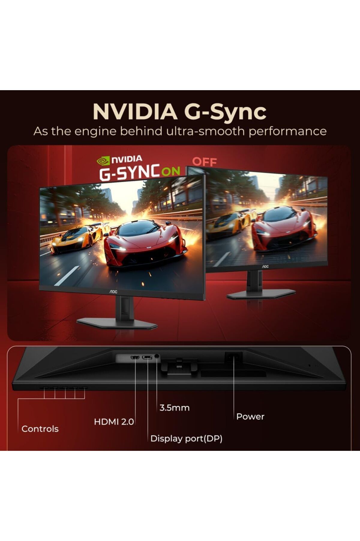 Aoc-24" 24g4e 180hz Fast Ips Gaming Monitor 2