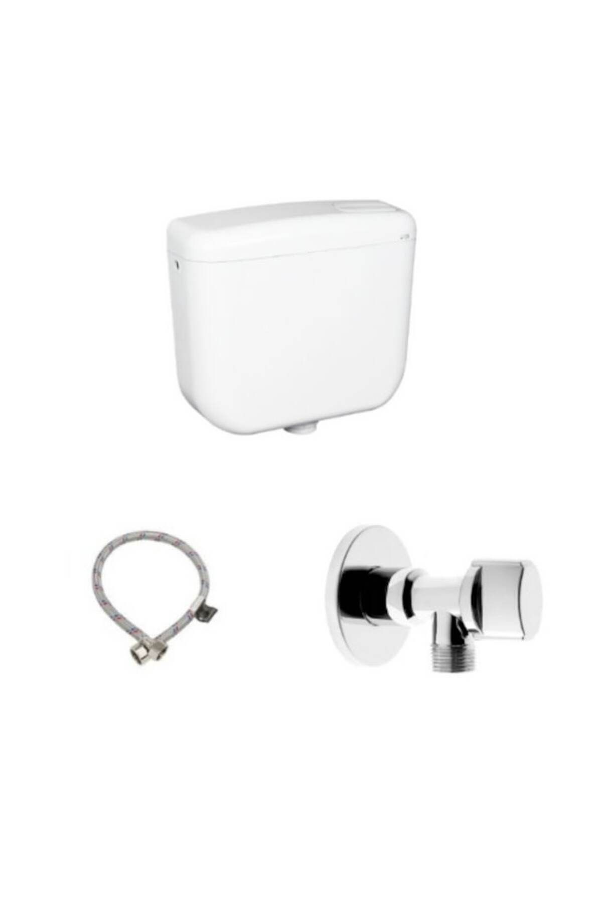 TEMPOLINE-Rezervor WC Concept 1 ,9 l, monobloc, Alb, cu robinet coltar 1/2 x 1/2 si racord alimentare apa 1/2 2