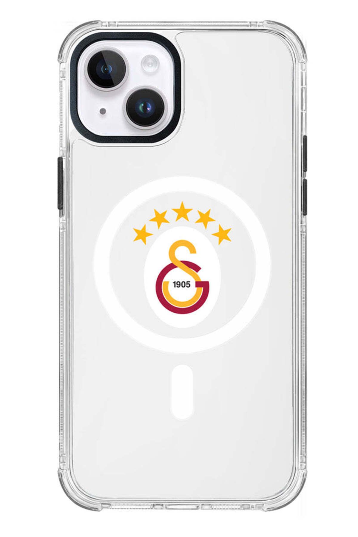Galatasaray iPhone 14 Uyumlu Galatasaray 5 Yıldız Magsafe Lisanslı Telefon Kılıfı
