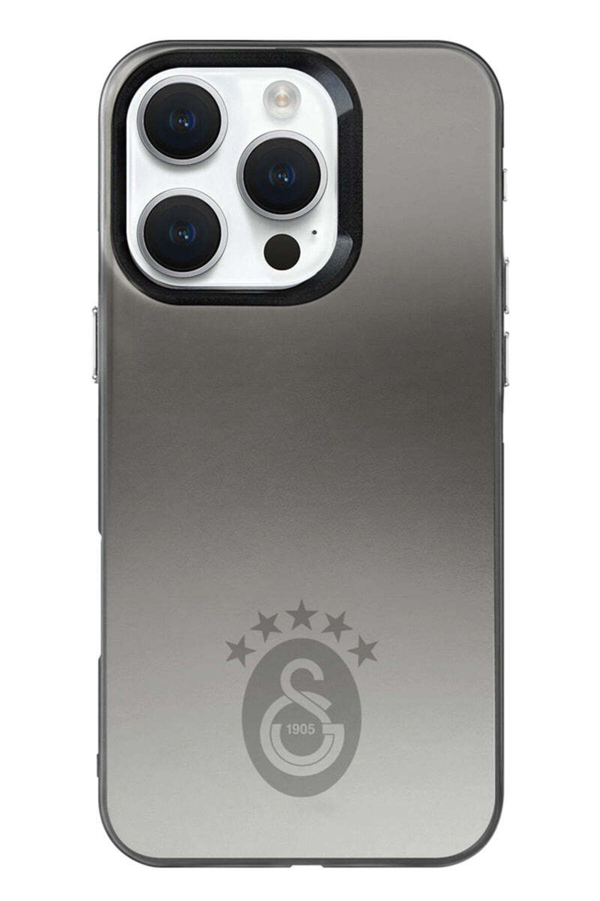 Galatasaray iPhone 16 Pro Max Uyumlu Galatasaray 5 Yıldız Tek Renk Arma Premium Lisanslı Telefon Kılıfı