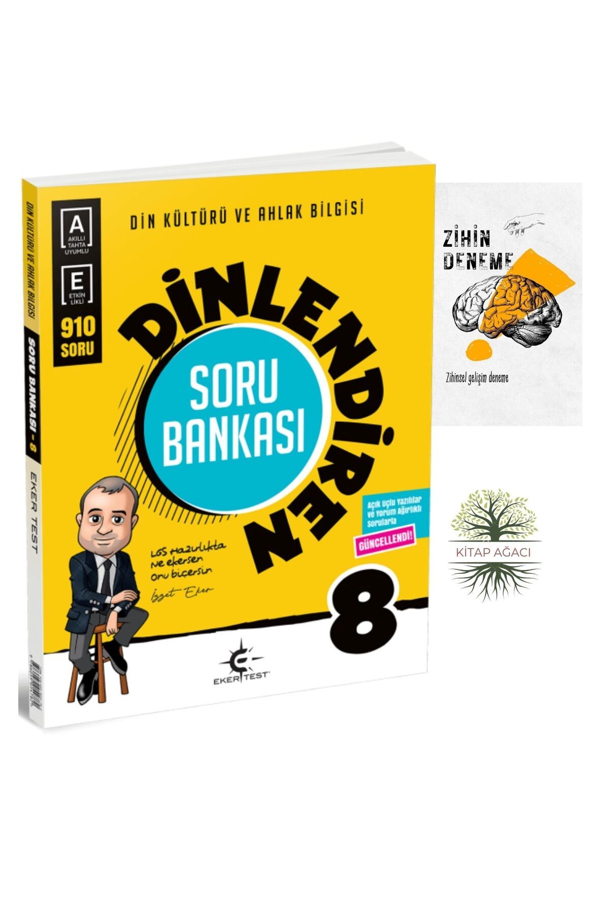 Karma Kitaplar EKERTEST YAYINCILIK 8.SINIF DİNLENDİREN SORU BANKASI 910 SORU+ZİHİNDENEME-AGAC-881