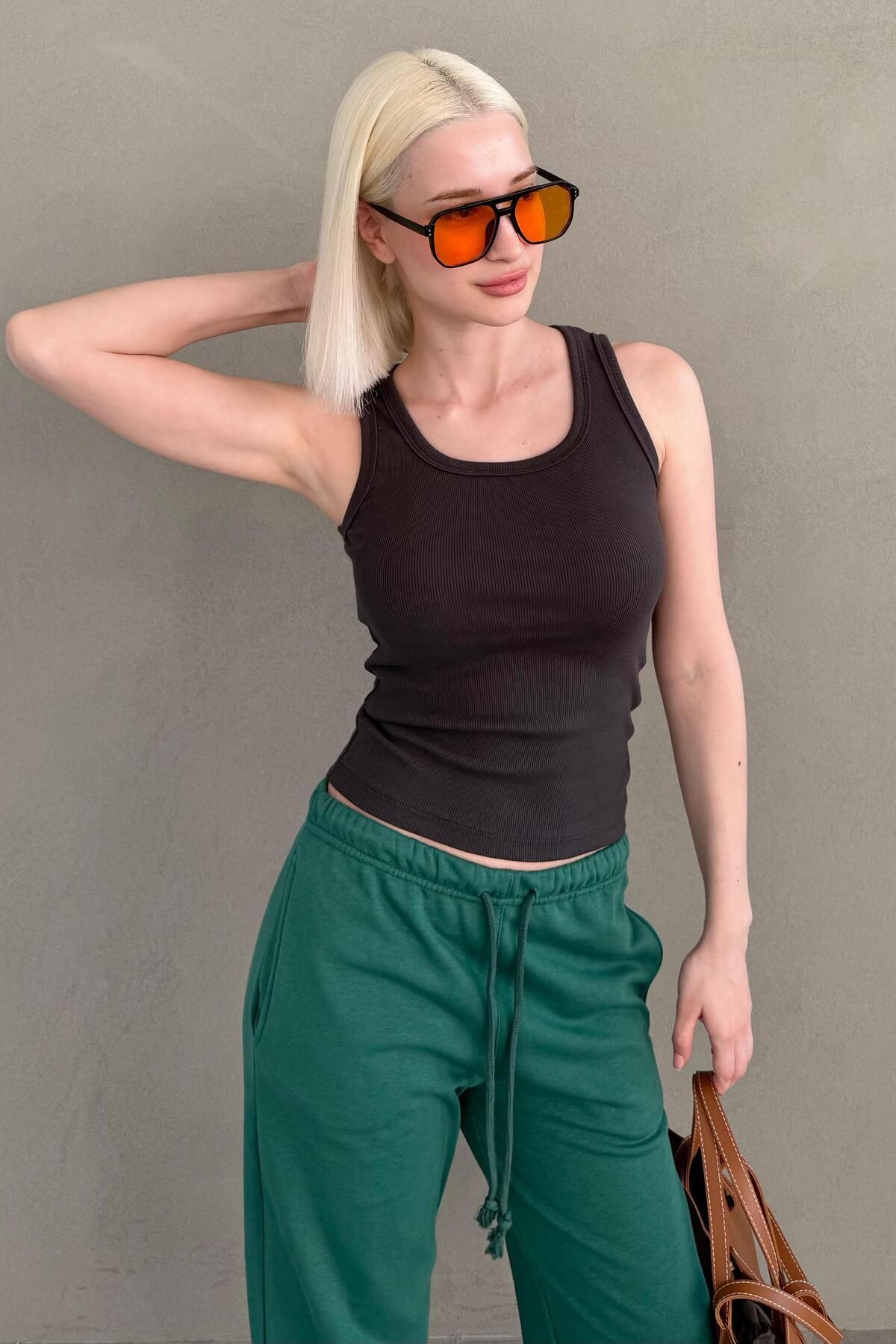 Madmext Füme Kalın Askılı Kadın Atlet Mg2440