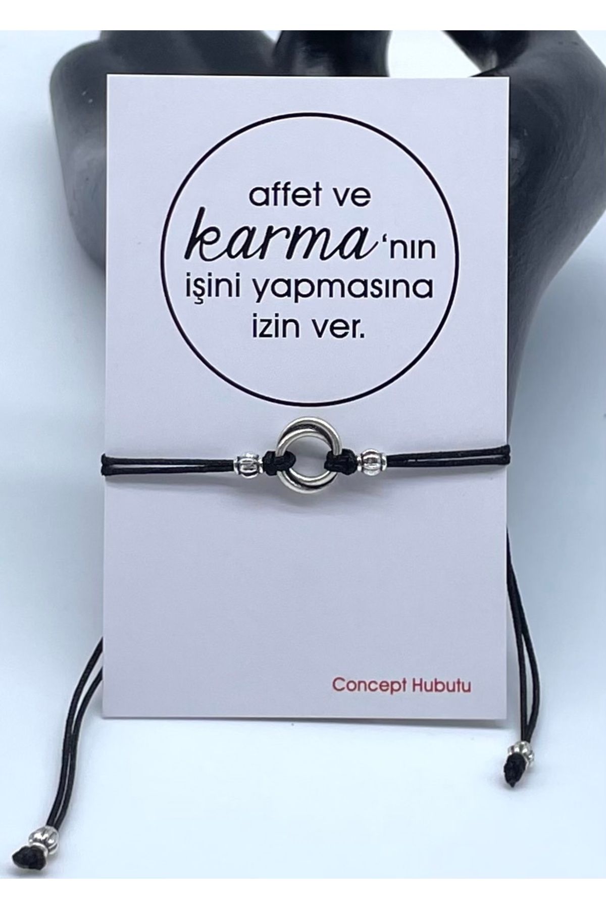 Concept HuBuTU Karma Felsefesi Siyah İp Halhal