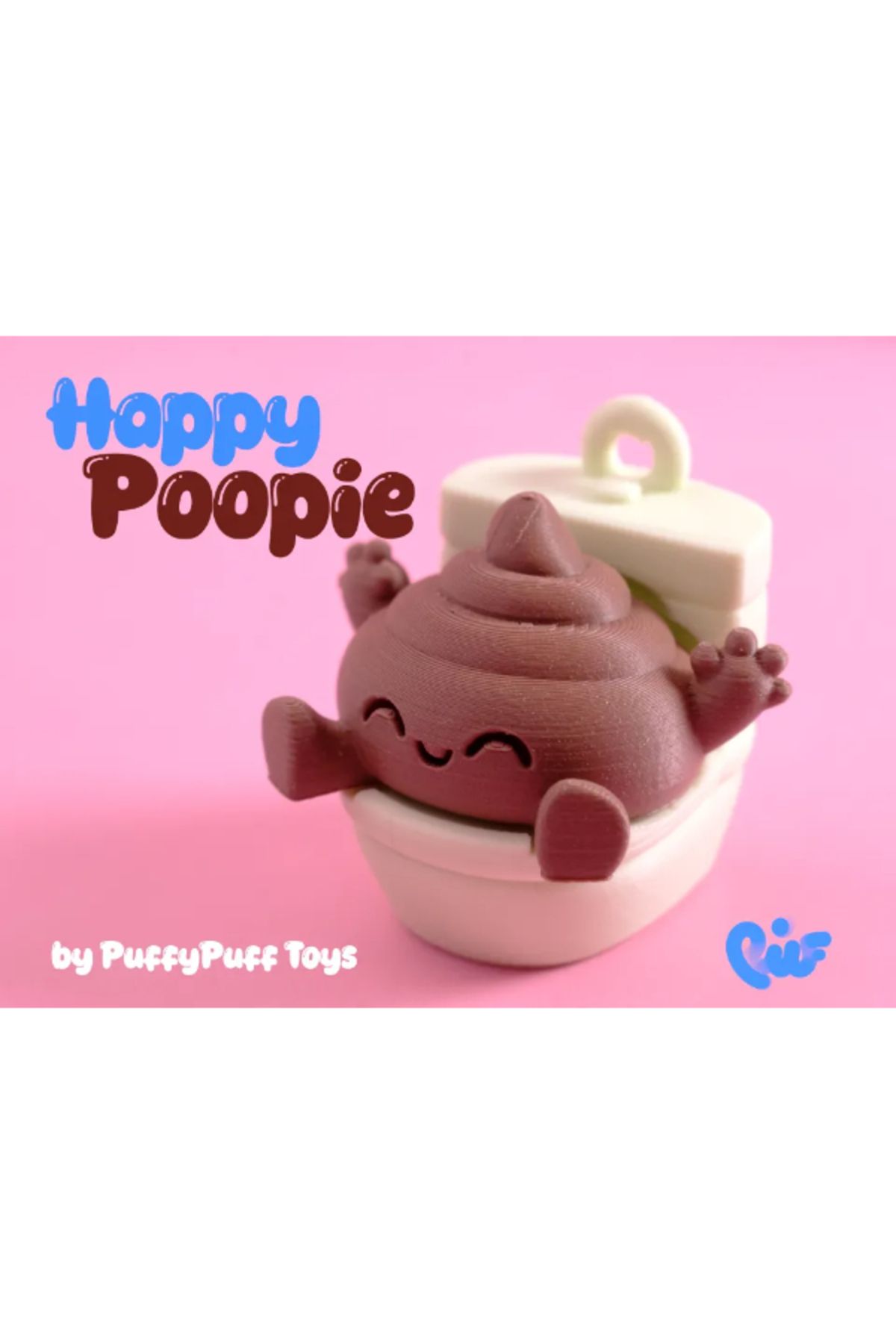 3d model s Happy Poopie | Sevimli Dekoratif Figür