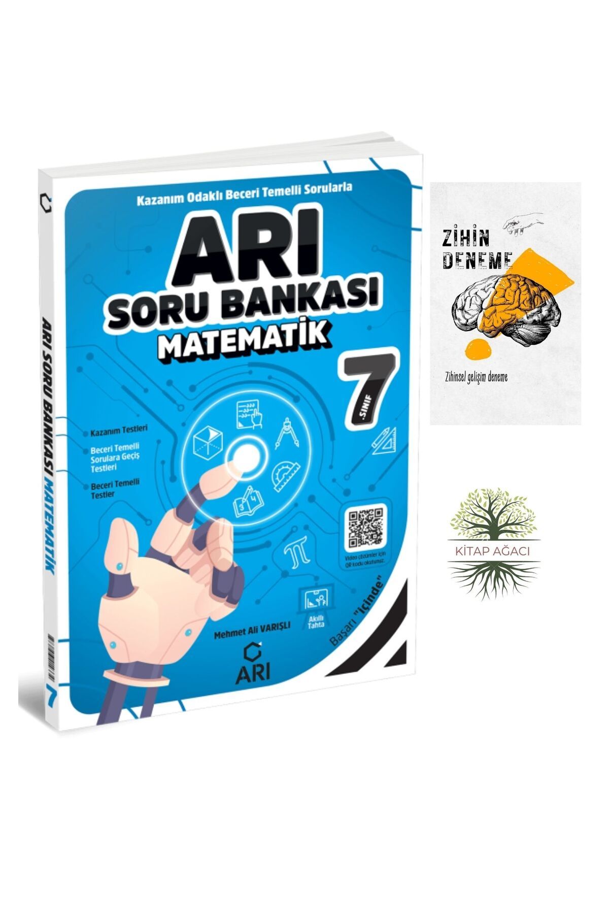 Karma Kitaplar ARI YAYINCILIK 7.SINIF MATEMATİK SORU BANKASI +ZİHİNDENEME-AGAC-363