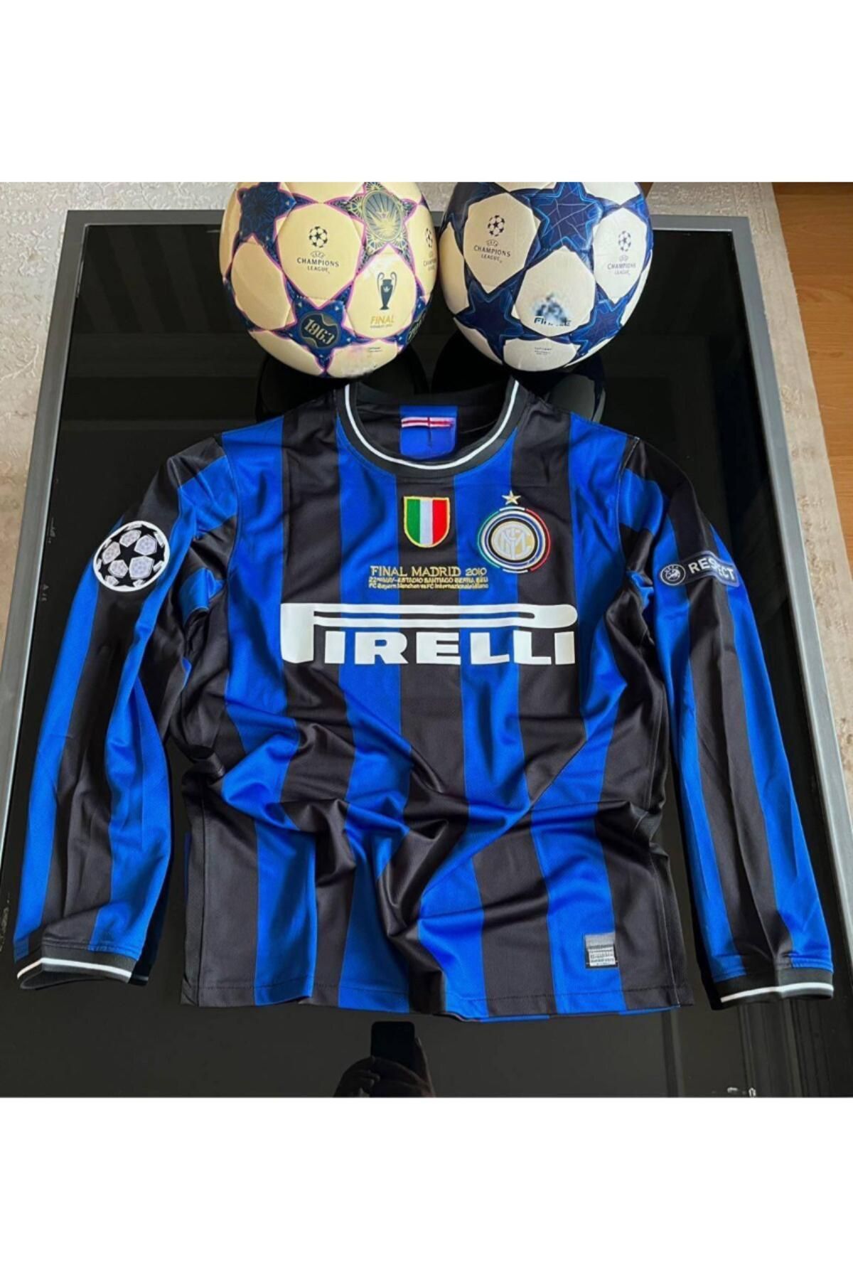 kombinezyum Inter 10/11 İç Saha #9 /İCARDİ/ Baskılı Uzun Kollu Retro Forma