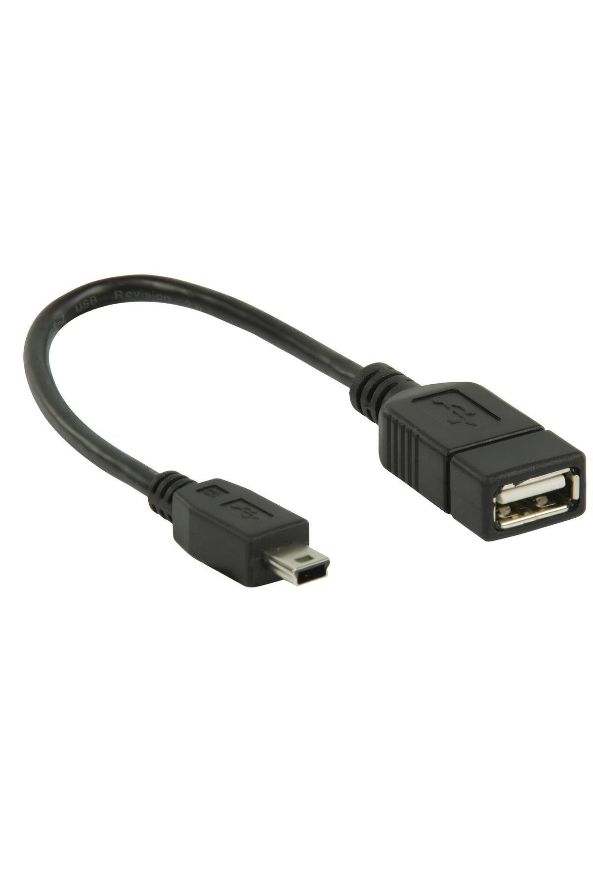 SpeedUF 5 Pin Mini USB to USB OTG Kablo 15cm Siyah – Veri Transferi & Standart Şarj