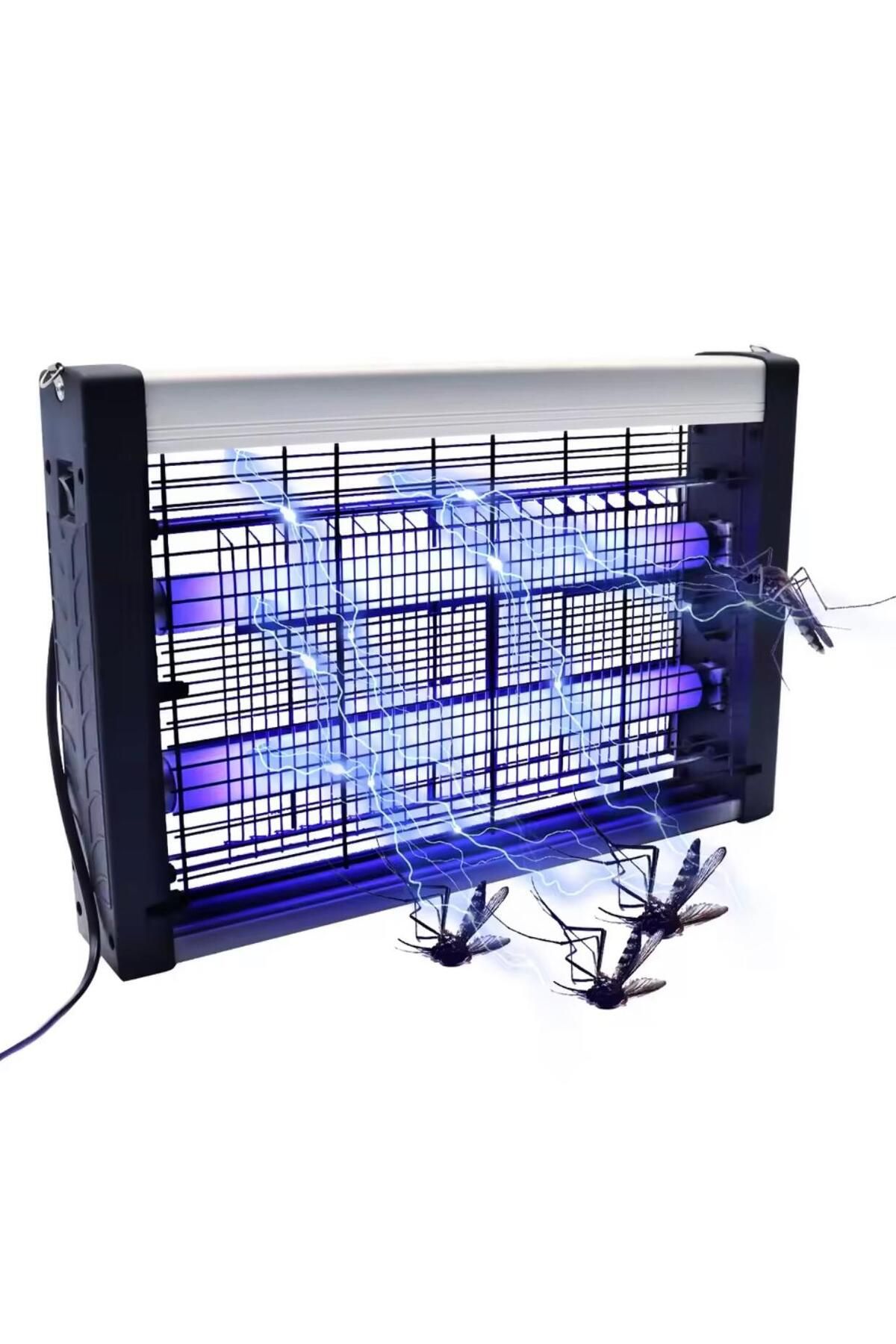 BGA ev ofis bahçe balkon veranda elektrikli uv mor ışık sivrisinek böcek cız lamba büyük boy 56x24cm