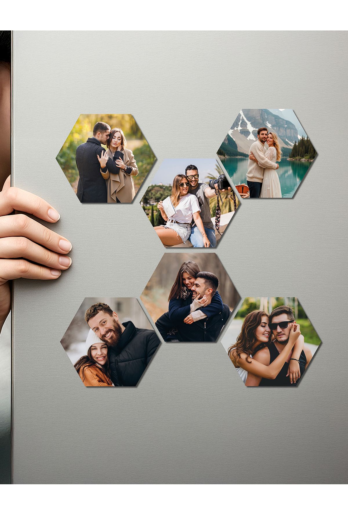 Fotomcity Kişiye Özel Ahşap Fotoğraflı UV Baskılı Magnet