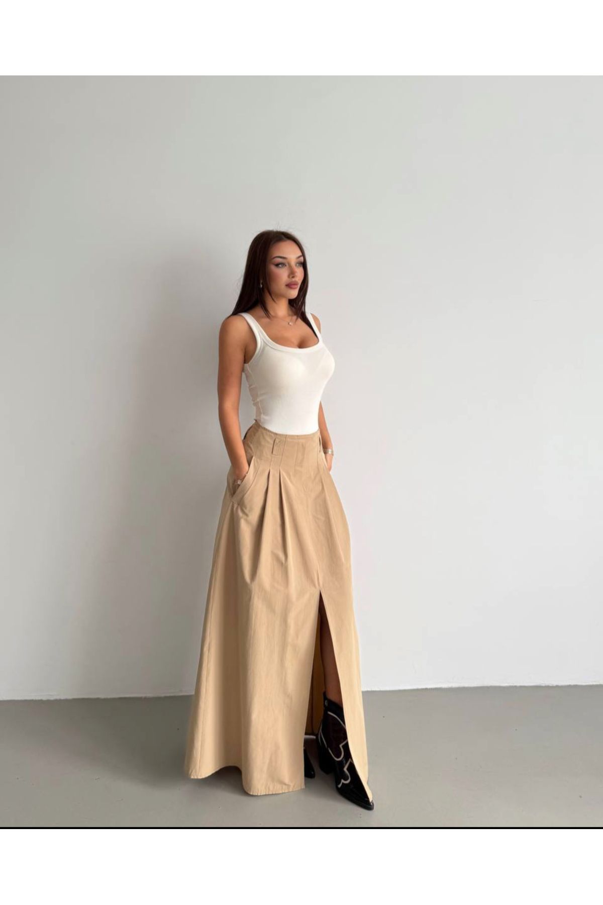 SKYstyles Yırmaçlı maxi etek