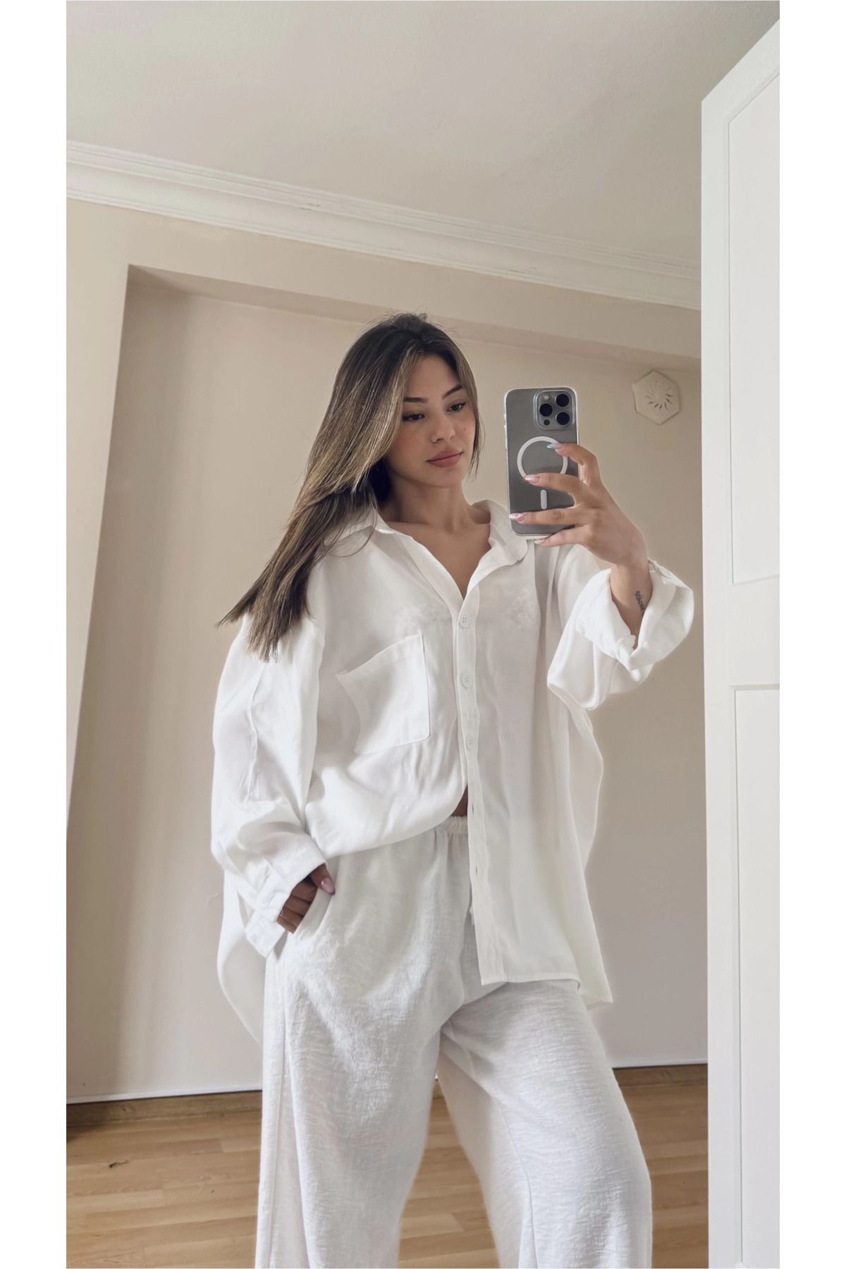 VOLT CLOTHİNG Kadın Oversize Modal Gömlek