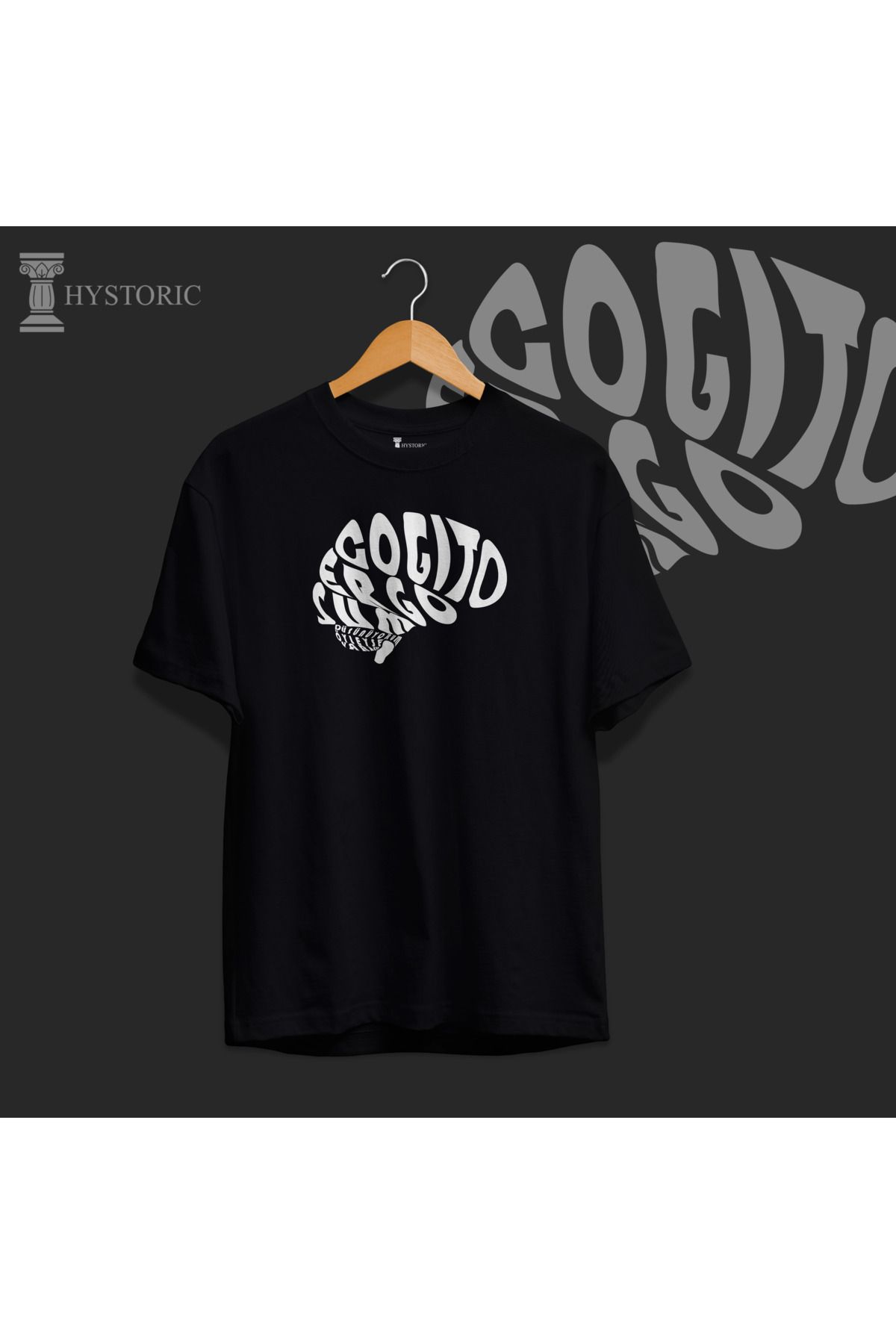 Hystoric Wear Descartes Baskılı Oversize Tişört