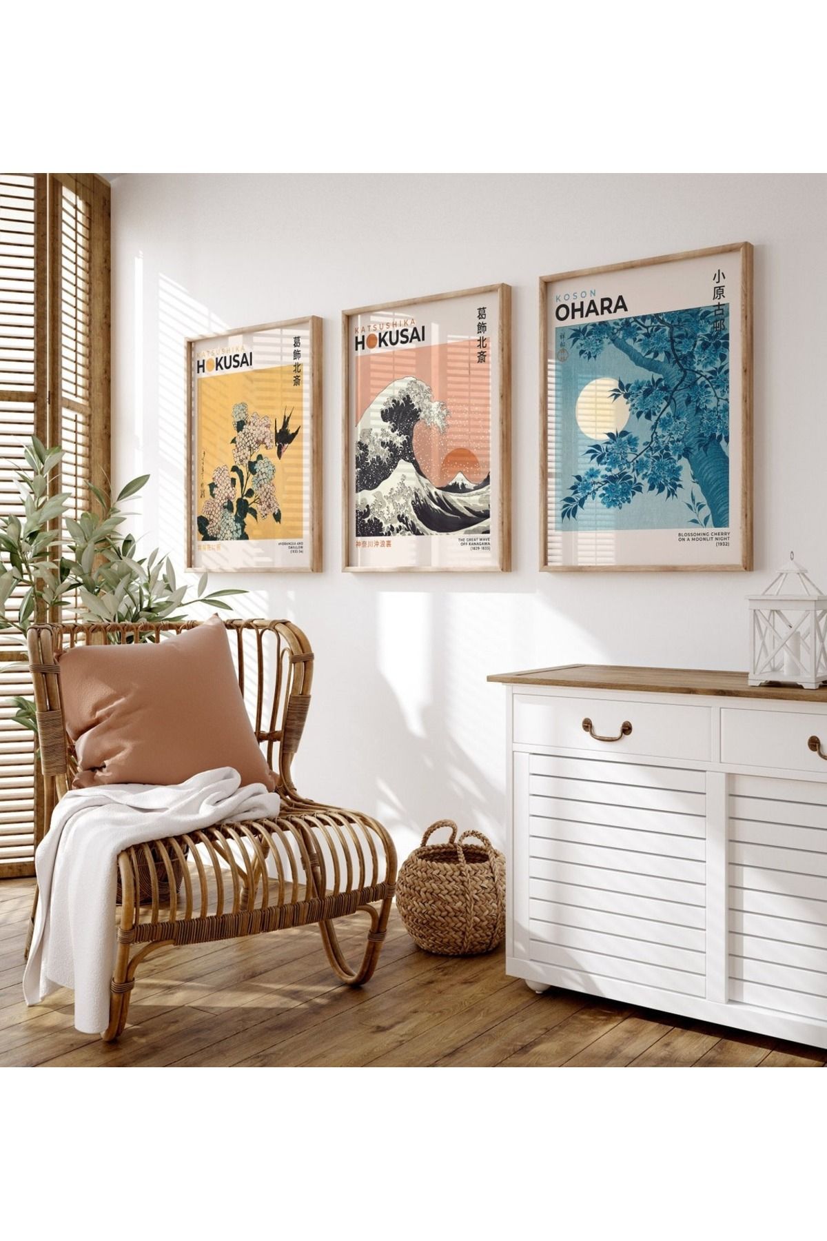 Dekorsiahome 3 Parça Ahşap Çerçeveli Oturma Odası Salon Mutfak Tablo Seti SET3227