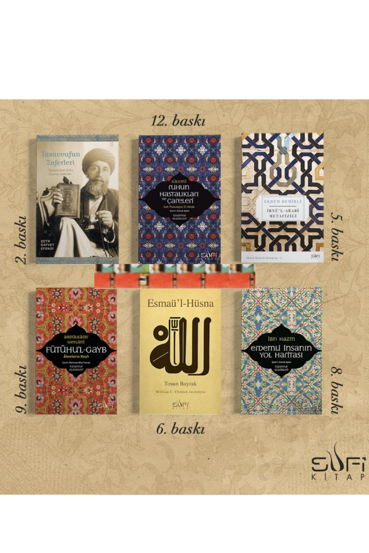 Sufi Kitap Esmaül Hüsna,Fütuhul Gayb,Erdemli İnsanın Yol Haritası,Ruhun Hasta,İbnül Arabı Metafiziği(6kitap)