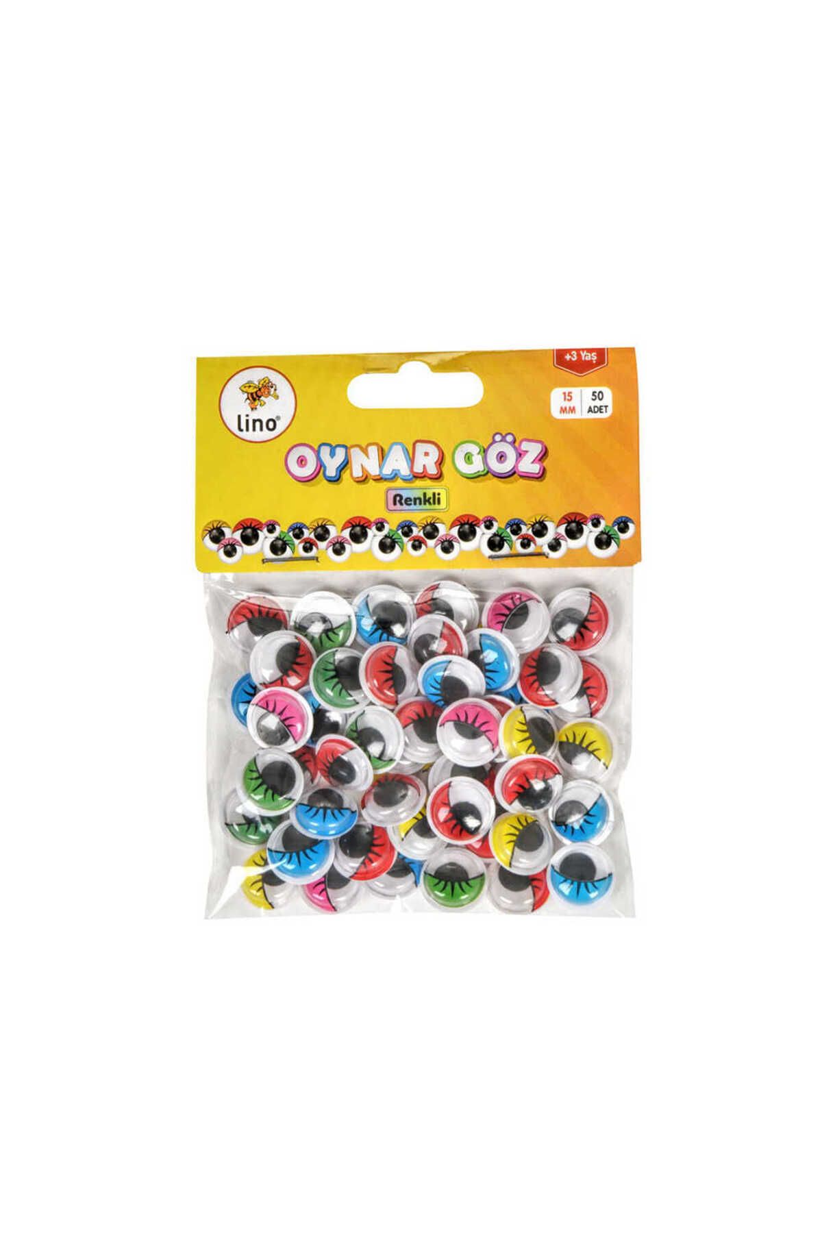 Kırtasiye Ofisi RENKLİ OYNAR GÖZ 15 MM RBZ-015 50 Lİ