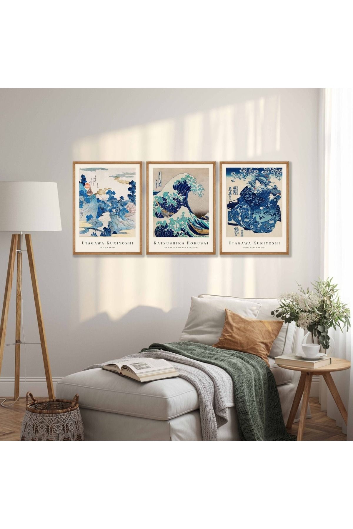 Dekorsiahome 3 Parça Ahşap Çerçeveli Oturma Odası Salon Mutfak Tablo Seti SET3238