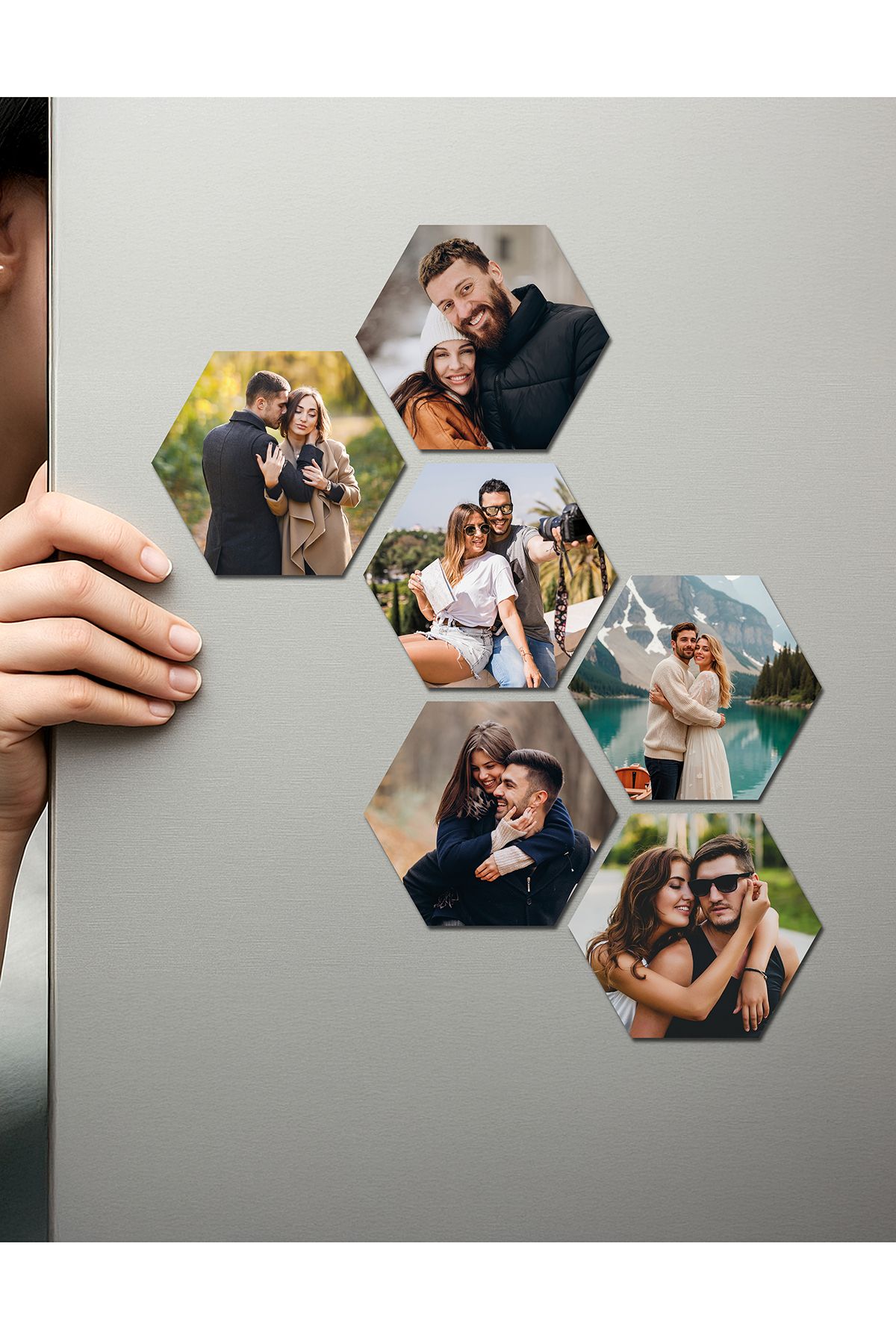 Fotomcity Kişiye Özel Ahşap Fotoğraflı UV Baskılı Magnet