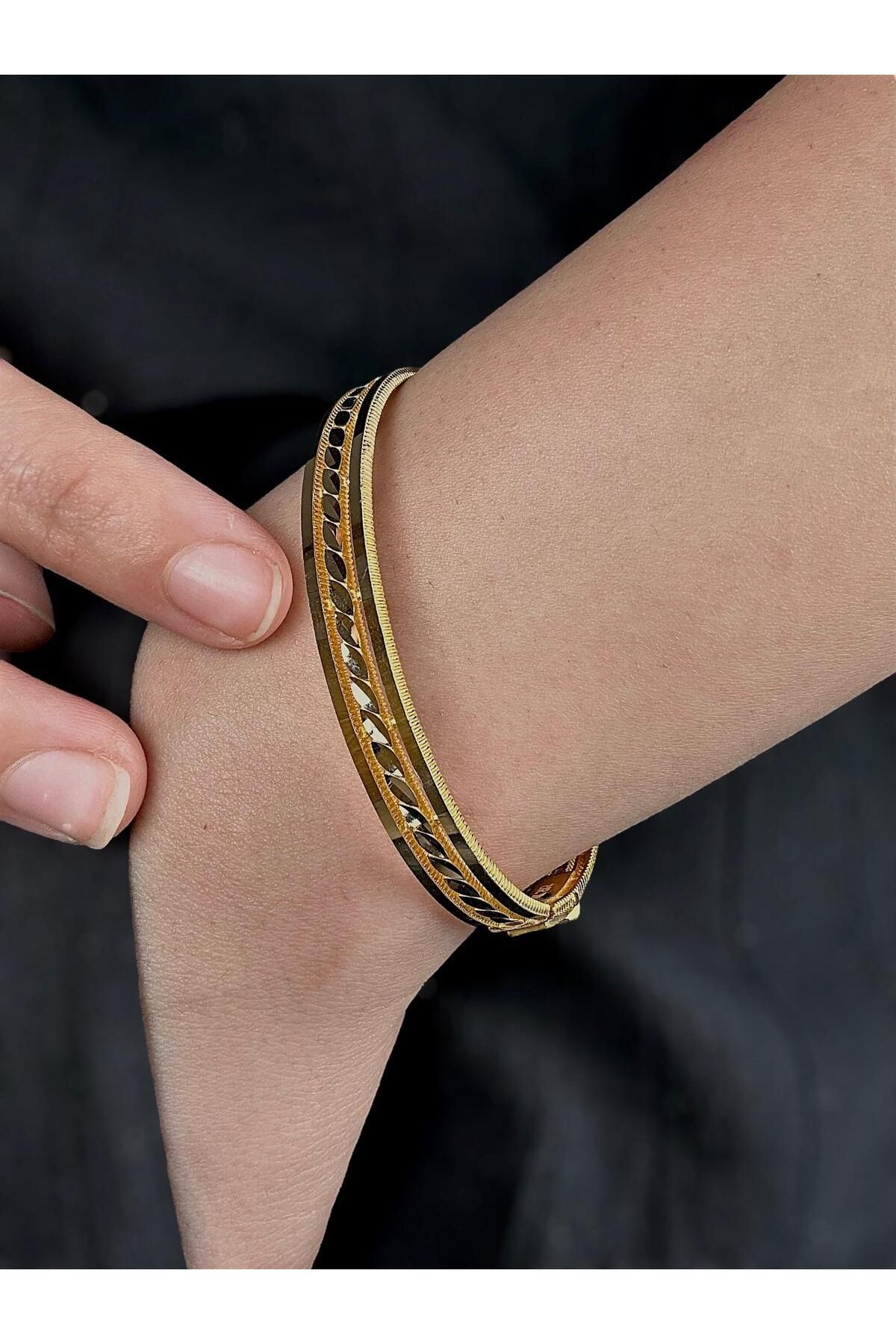 NEW'ORO JEWELRY ORTASI PUL DETAY AJDA BİLEZİK