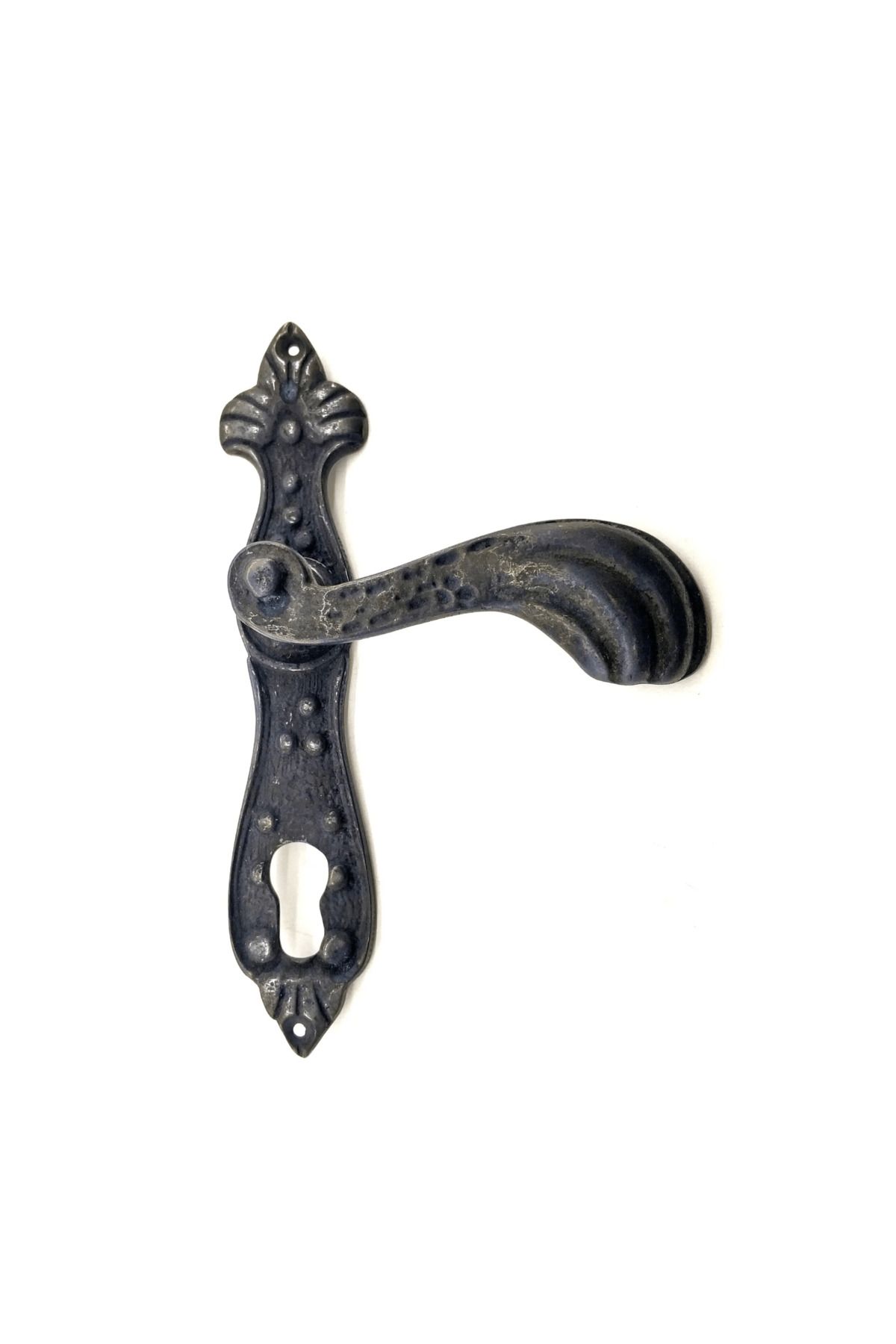 NEZADE STORE Antika Tarz Dekoratif Pirinç Mevlana Banyo Kapı Kolu - 228x48 Mm, Oksit - Lisinya