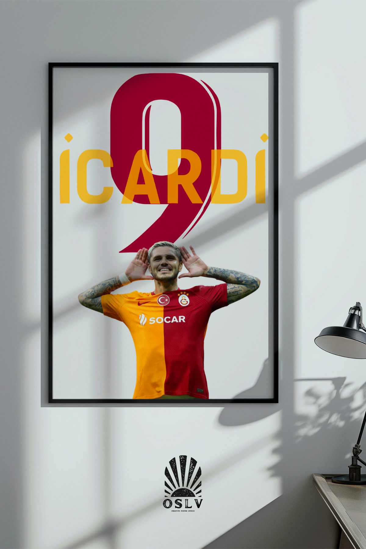 Osliva Shop Futbolcu Posteri, Çerçevesiz Poster, Yüksek Kaliteli Poster