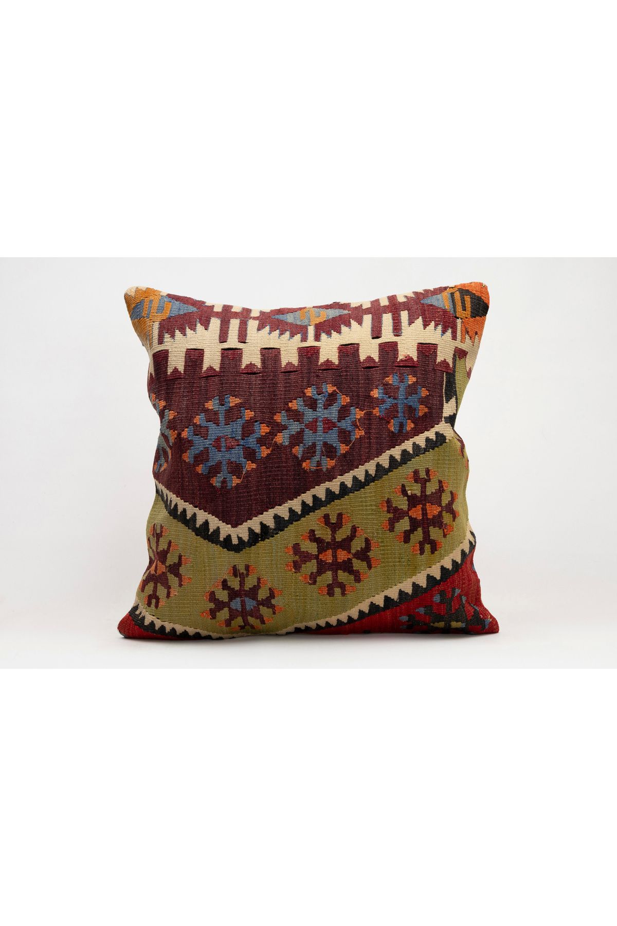 Kilim Whole Sale El Yapımı Kilim'den Yapılmış Yastık Kırlent Kılıfı, 50x50 cm