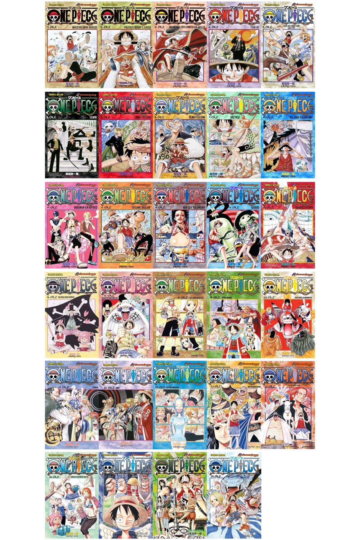 Gerekli Şeyler Yayıncılık One Piece 1-29 Arası Eksiksiz 29 lu Manga Seti