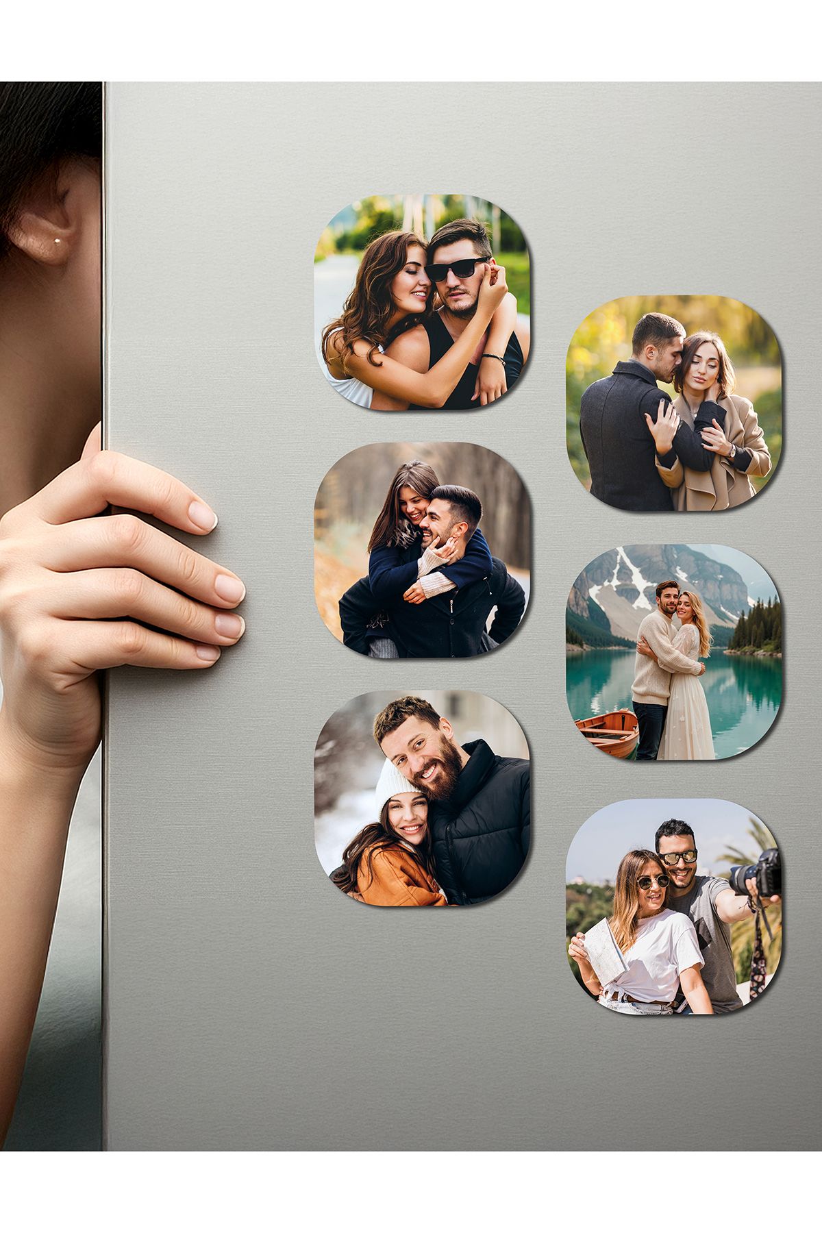 Fotomcity Kişiye Özel Ahşap Fotoğraflı UV Baskılı Magnet