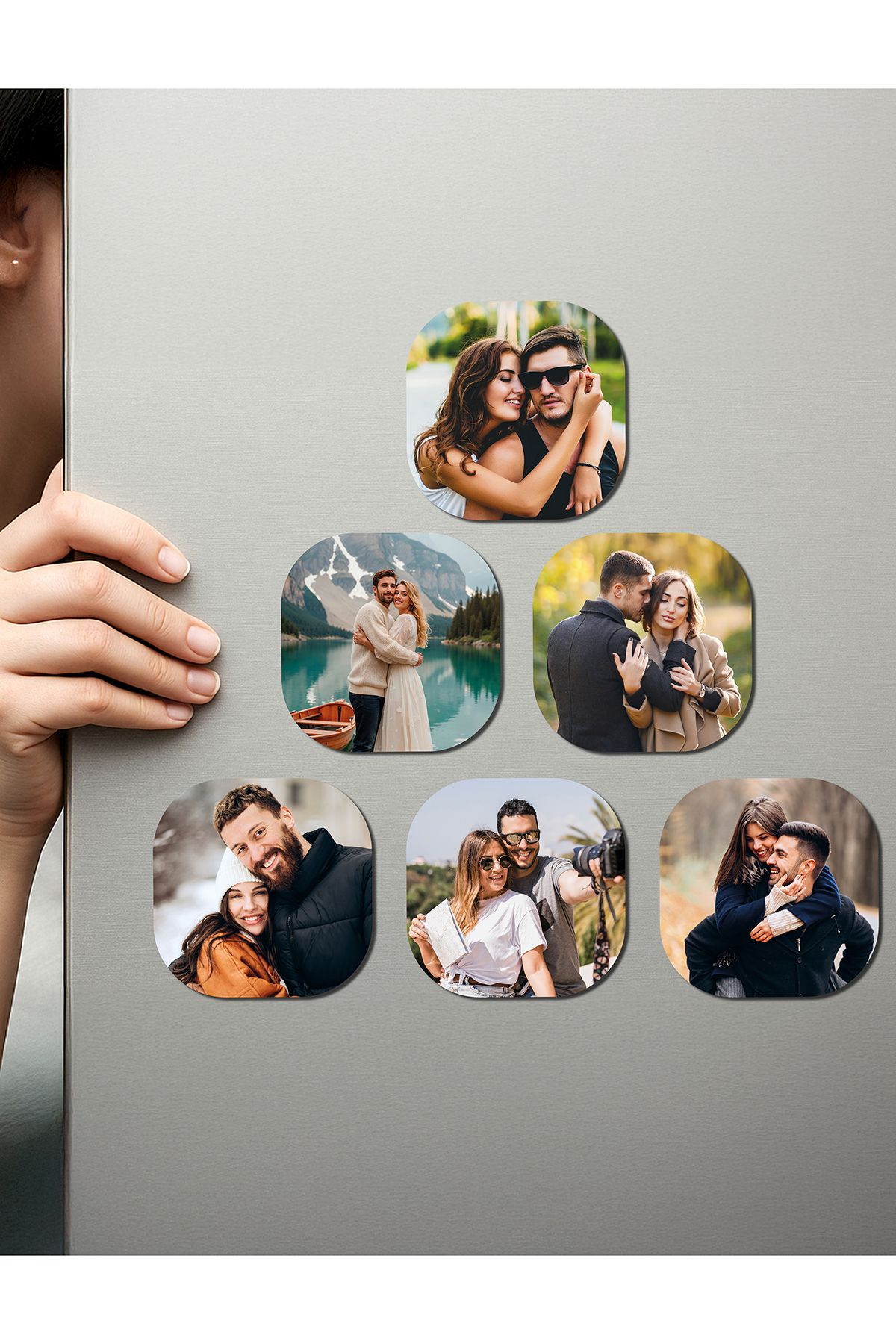 Fotomcity Kişiye Özel Ahşap Fotoğraflı UV Baskılı Magnet