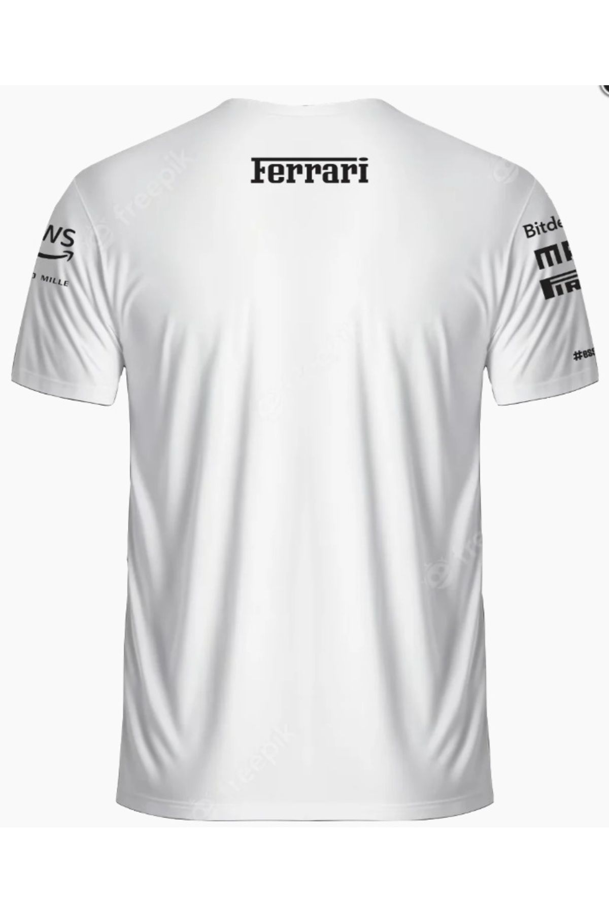 YOHO SPORT Scuderia F1 takım Unisex T-shirt unisex ön ve arka baskılı %100 pamuk