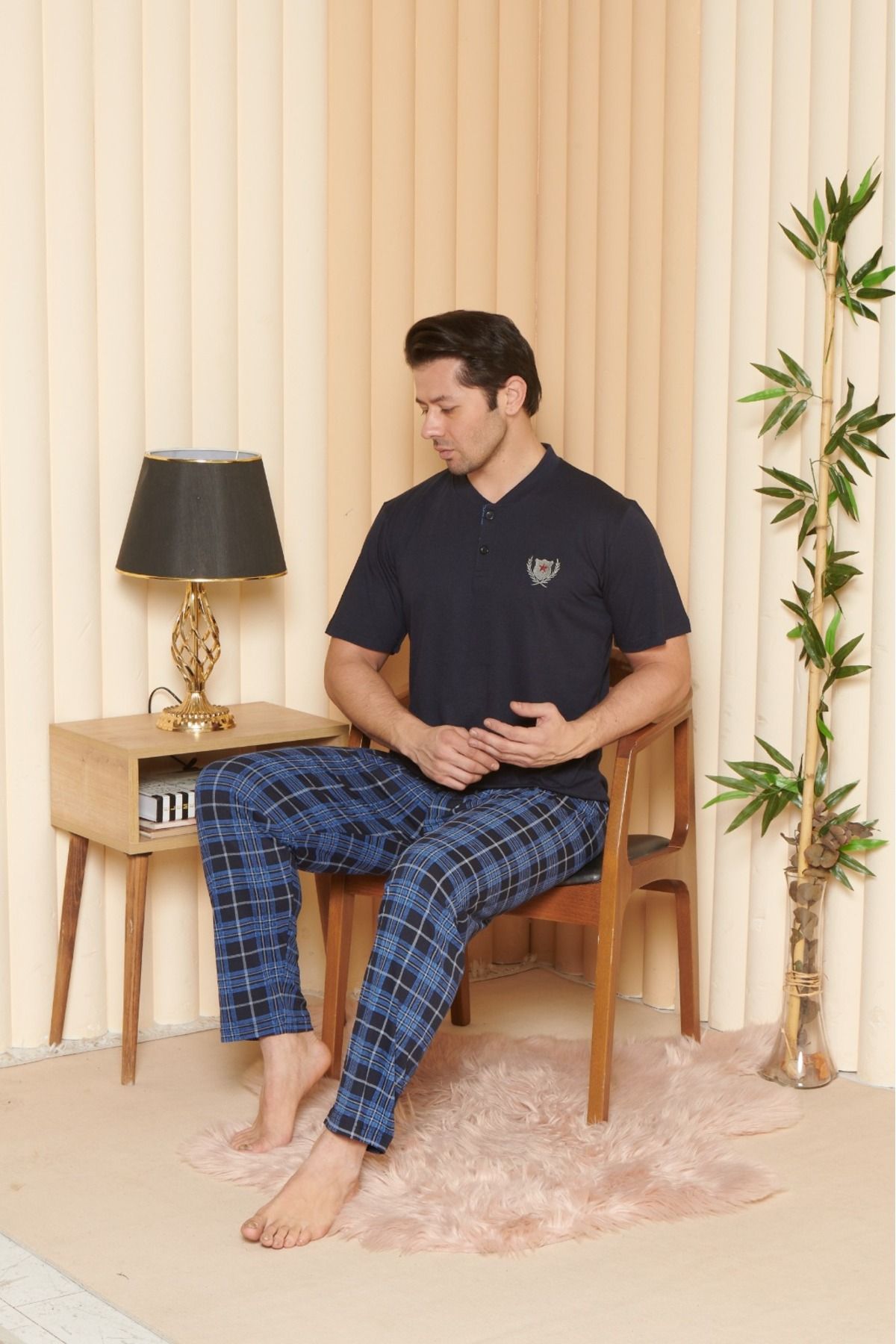 ZİRVE HOMEWEAR Erkek Kısa Kollu Pijama Takımı