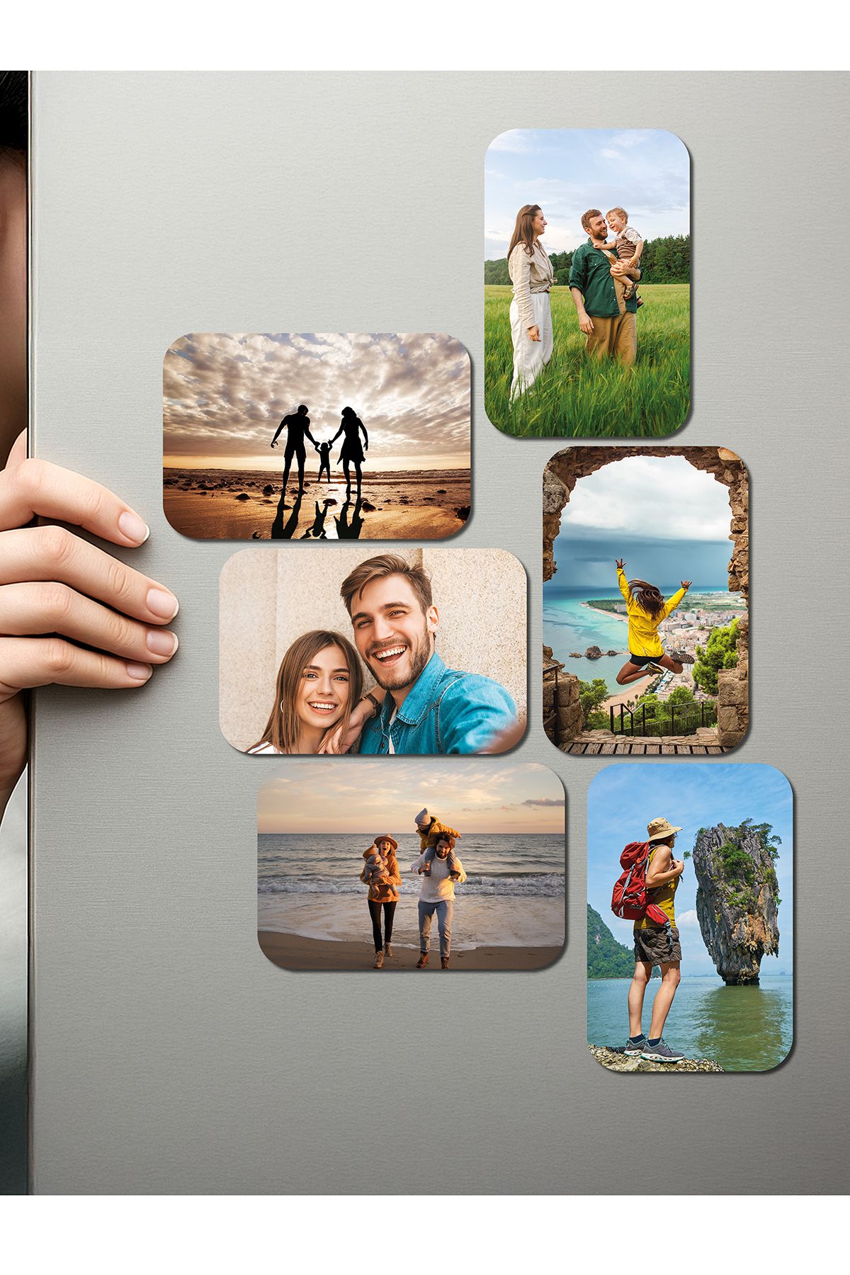 Fotomcity Kişiye Özel Ahşap Fotoğraflı UV Baskılı Magnet