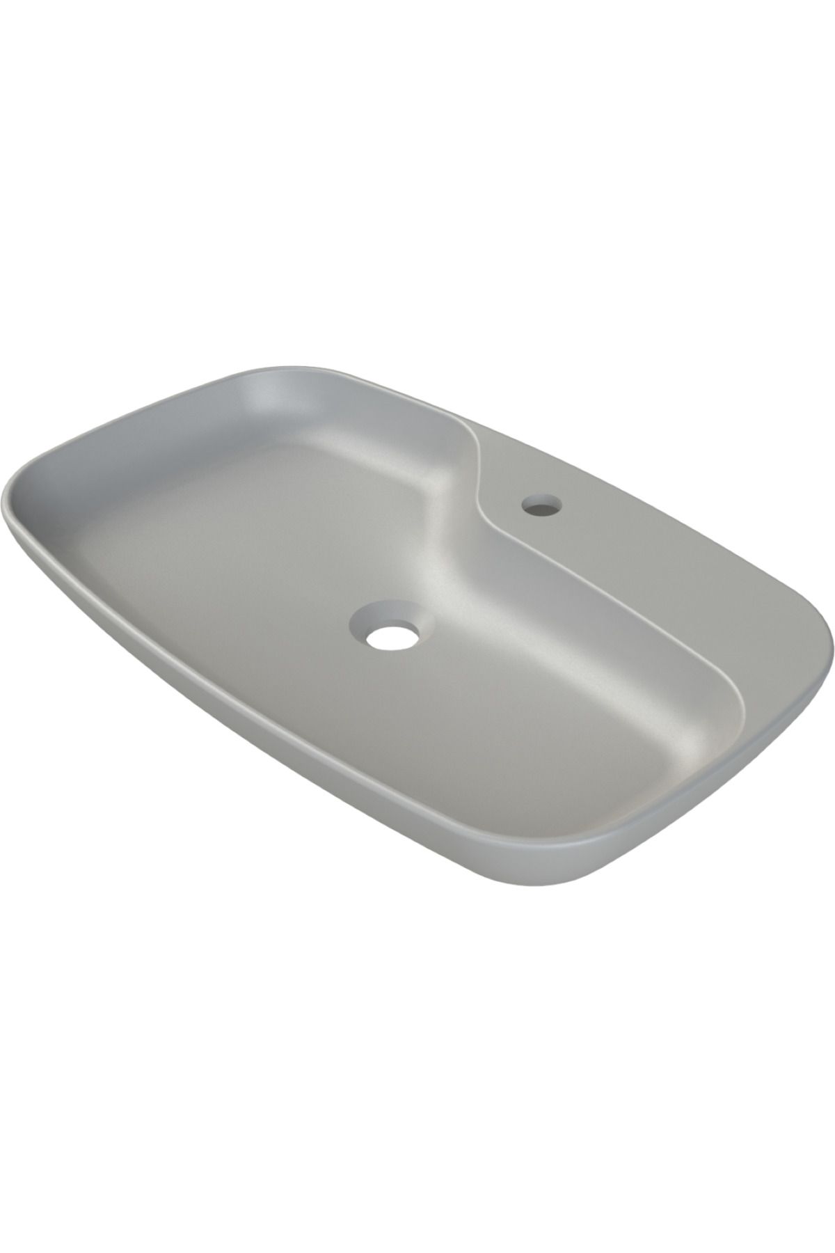 Turkuaz MAT GRİ NOVA 70 X 42 CM GİZLİ SİFONLU LAVABO