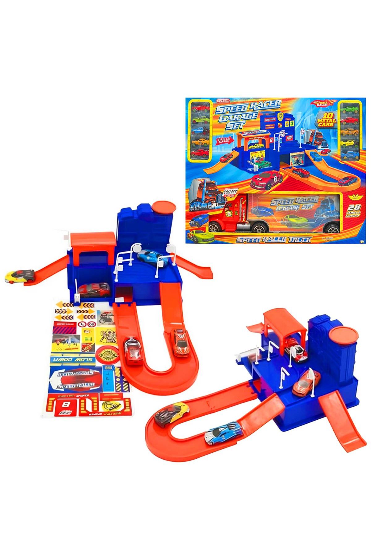 Art Tone SPEED RACER GARAJE SET 10 METAL ARABA +3