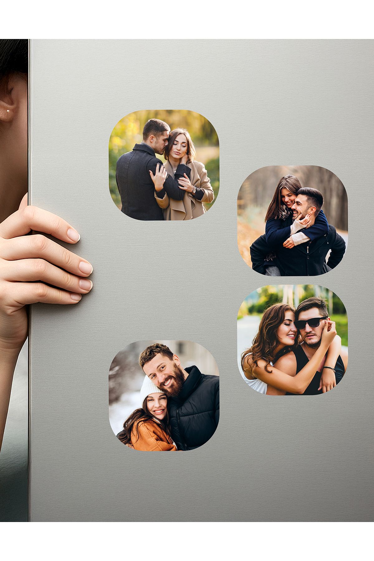 Fotomcity Kişiye Özel Ahşap Fotoğraflı UV Baskılı Magnet
