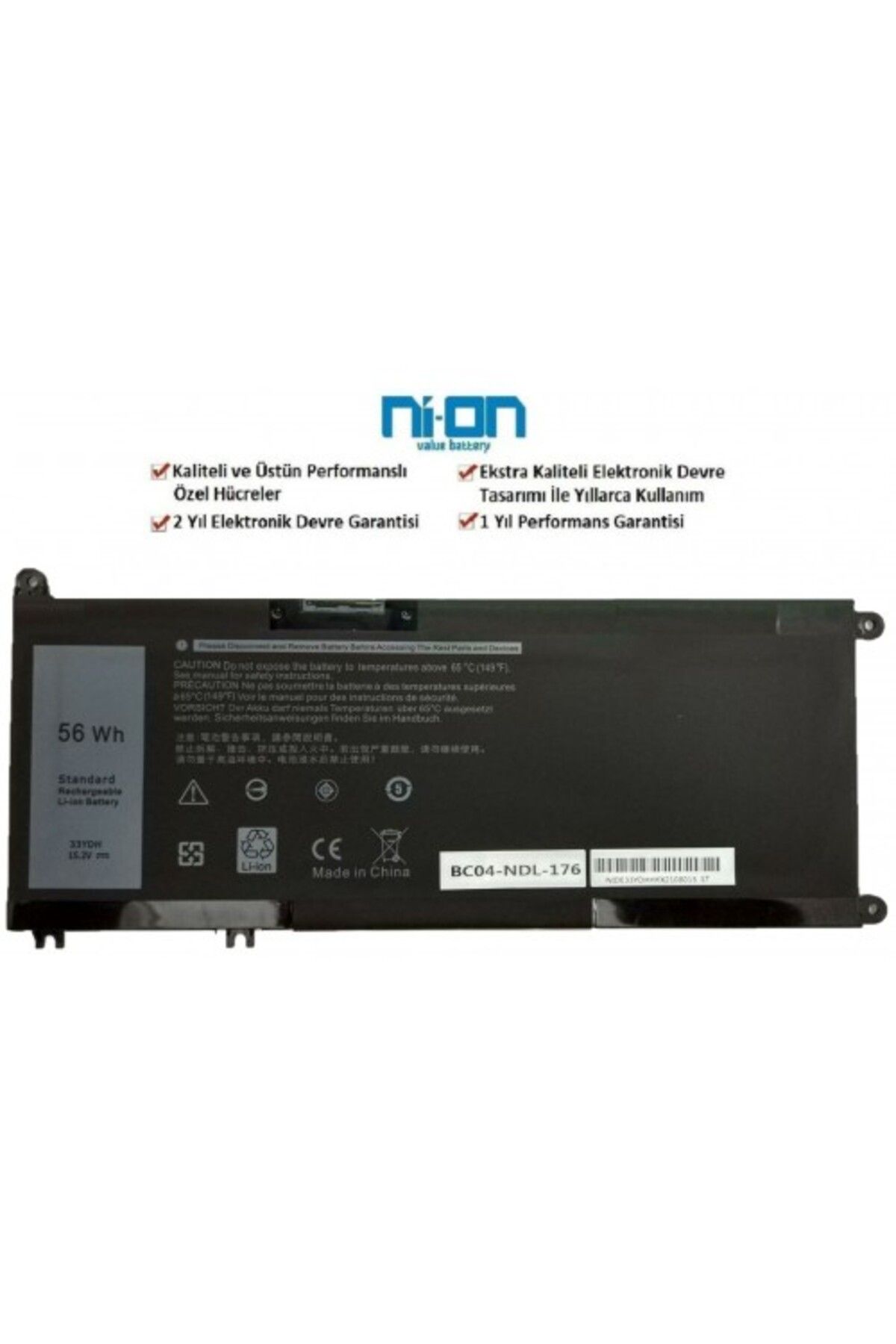 NION Dell 99NF2 099NF2 uyumlu Notebook Batarya - Pil