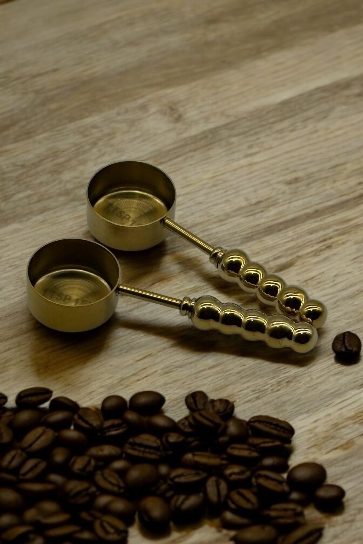 morponi 2'li Porselen Sedefli Gold Sap Ölçü Kaşığı Gold 5 Ml