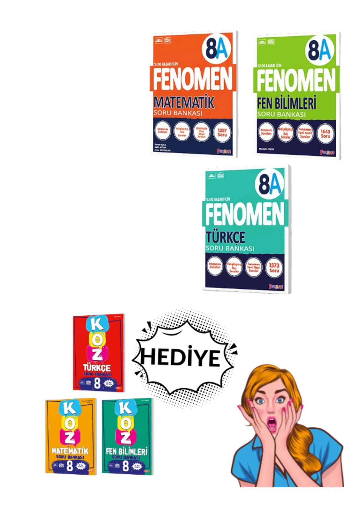 Fenomen Yayıncılık FENOMEN YAYINLARI 8. TÜRKÇE(A)FEN BİLİMLERİ(A)MATEMATİK(A) SORU BANKASI