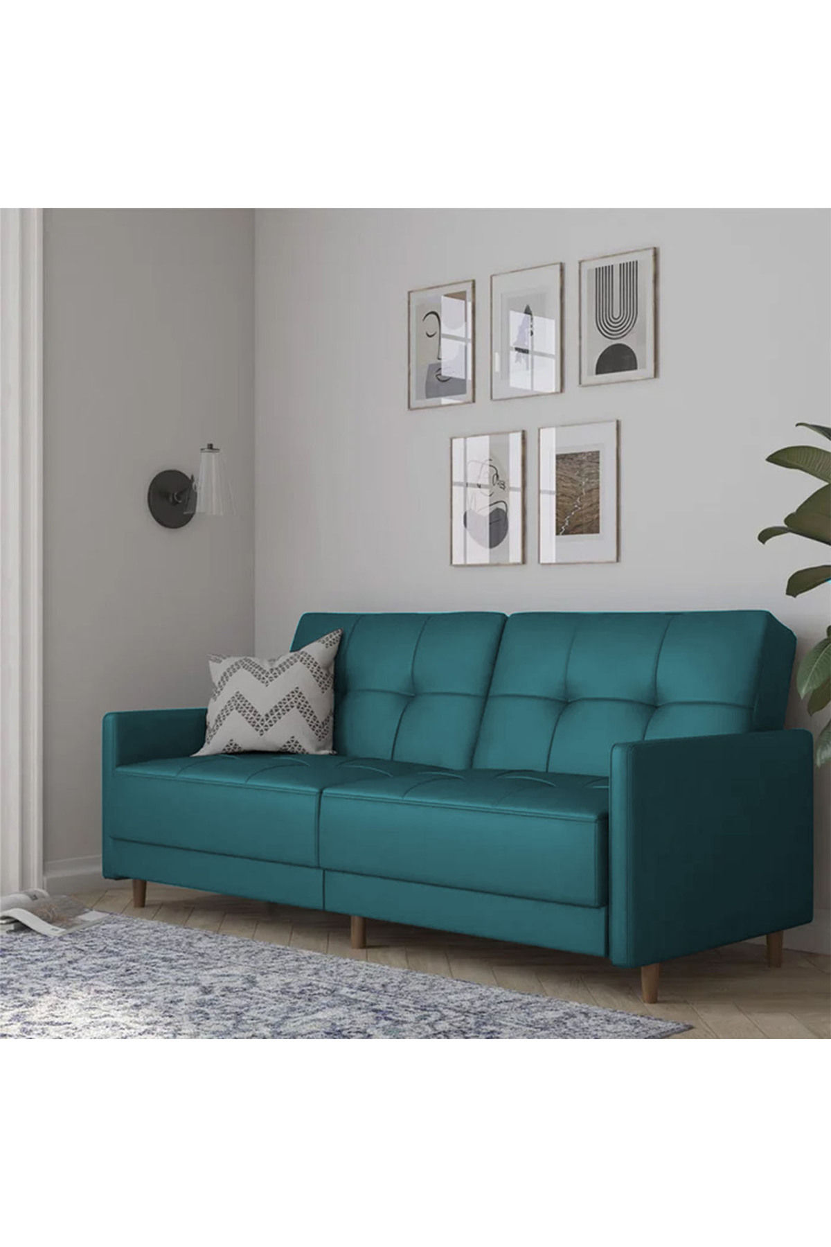 Lazy Vibes-comfort | 2 In 1 Sofabed Velvet Upholstered 1
