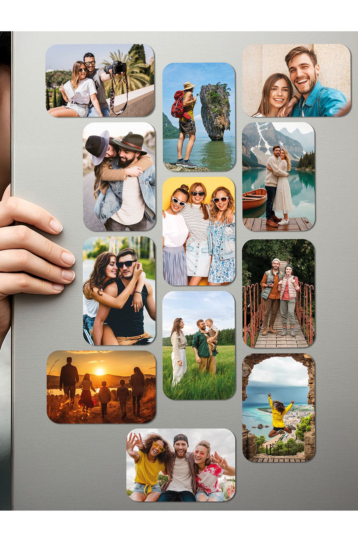 Fotomcity Kişiye Özel Ahşap Fotoğraflı UV Baskılı Magnet