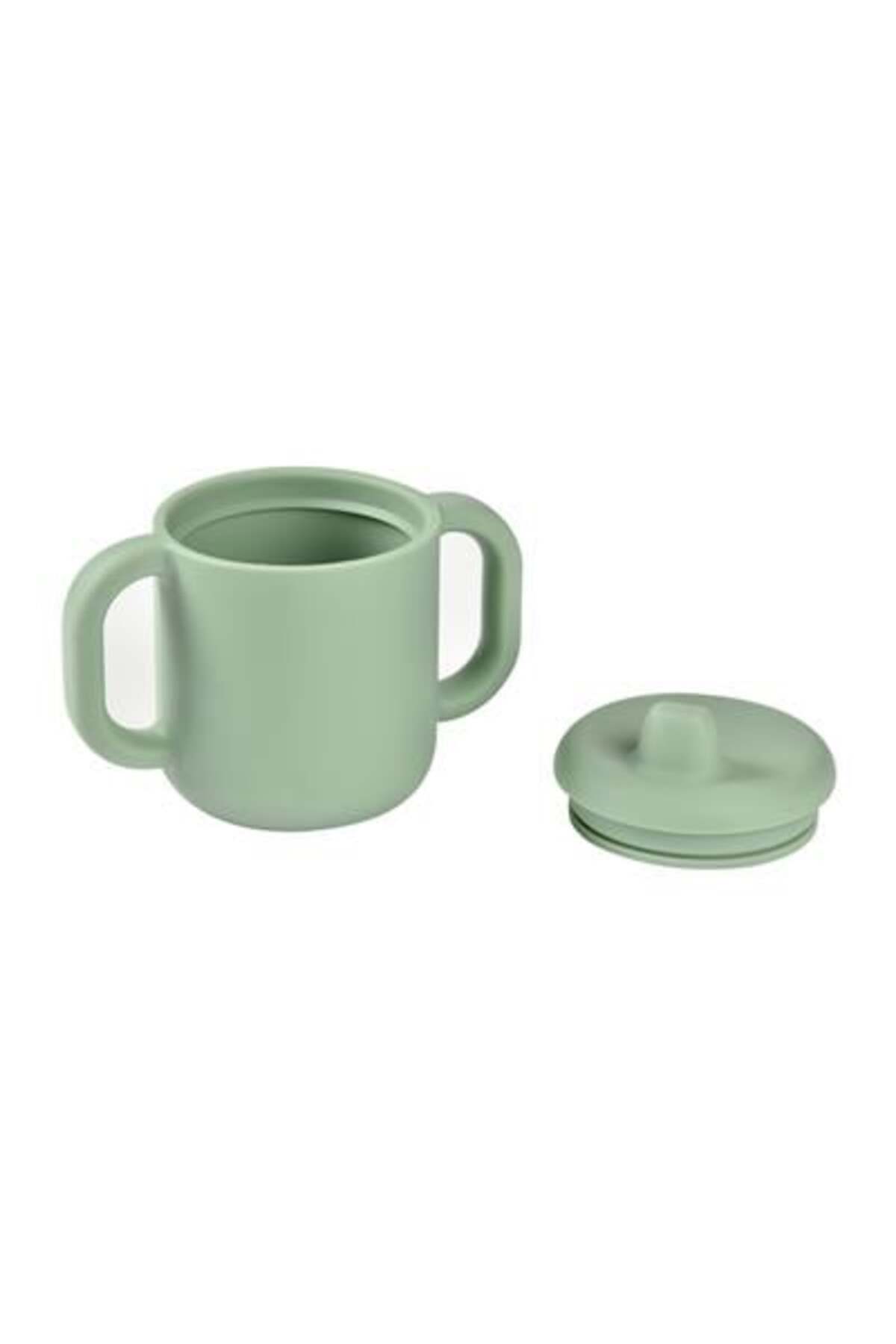 Beaba 2 Kulplu Silikon Öğrenme Suluğu Sage Green fotoğrafı 2 (önizleme)