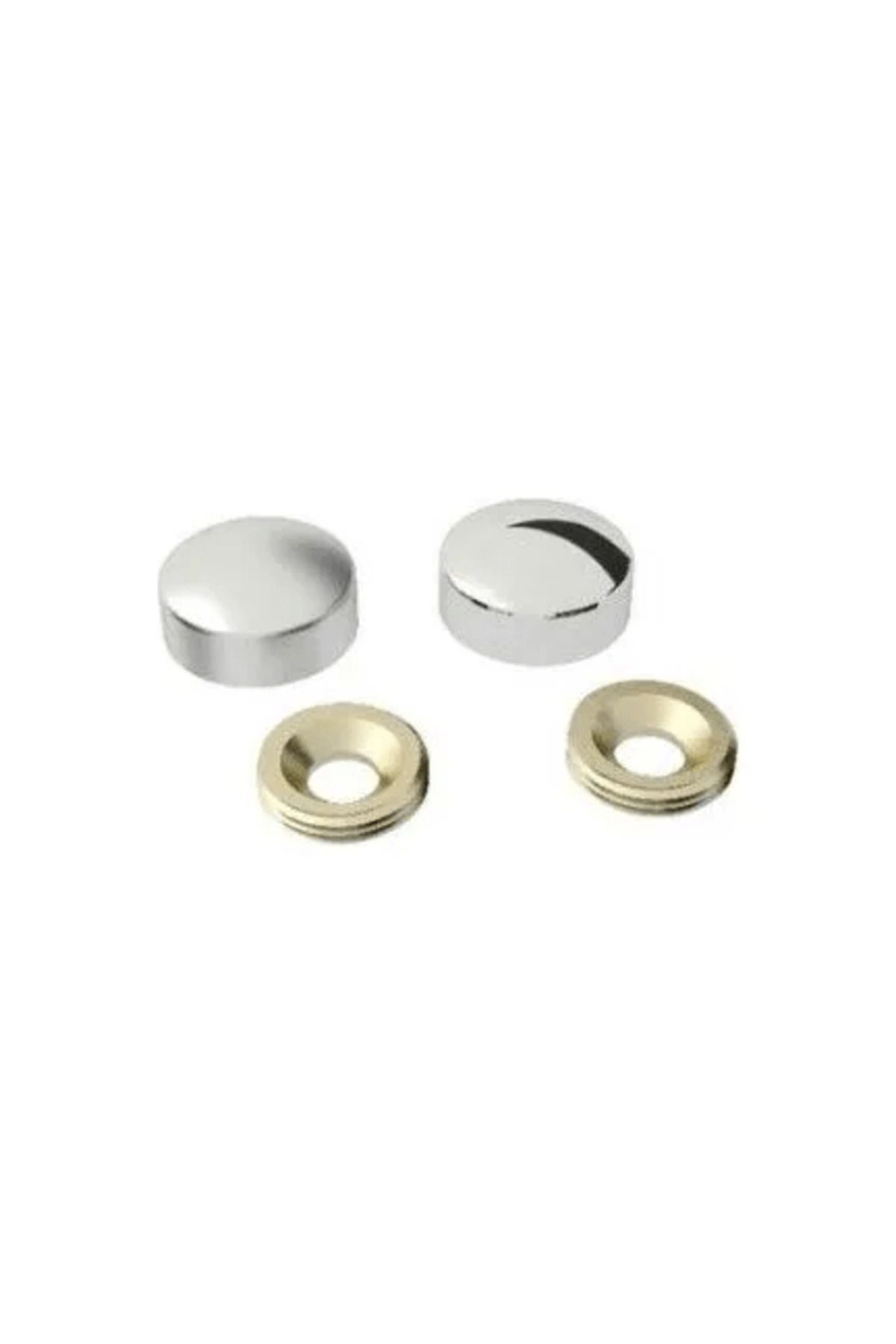 NEZADE STORE Vida Kapama Kapağı 25 Mm, Krom - 50 Adet - Lisinya