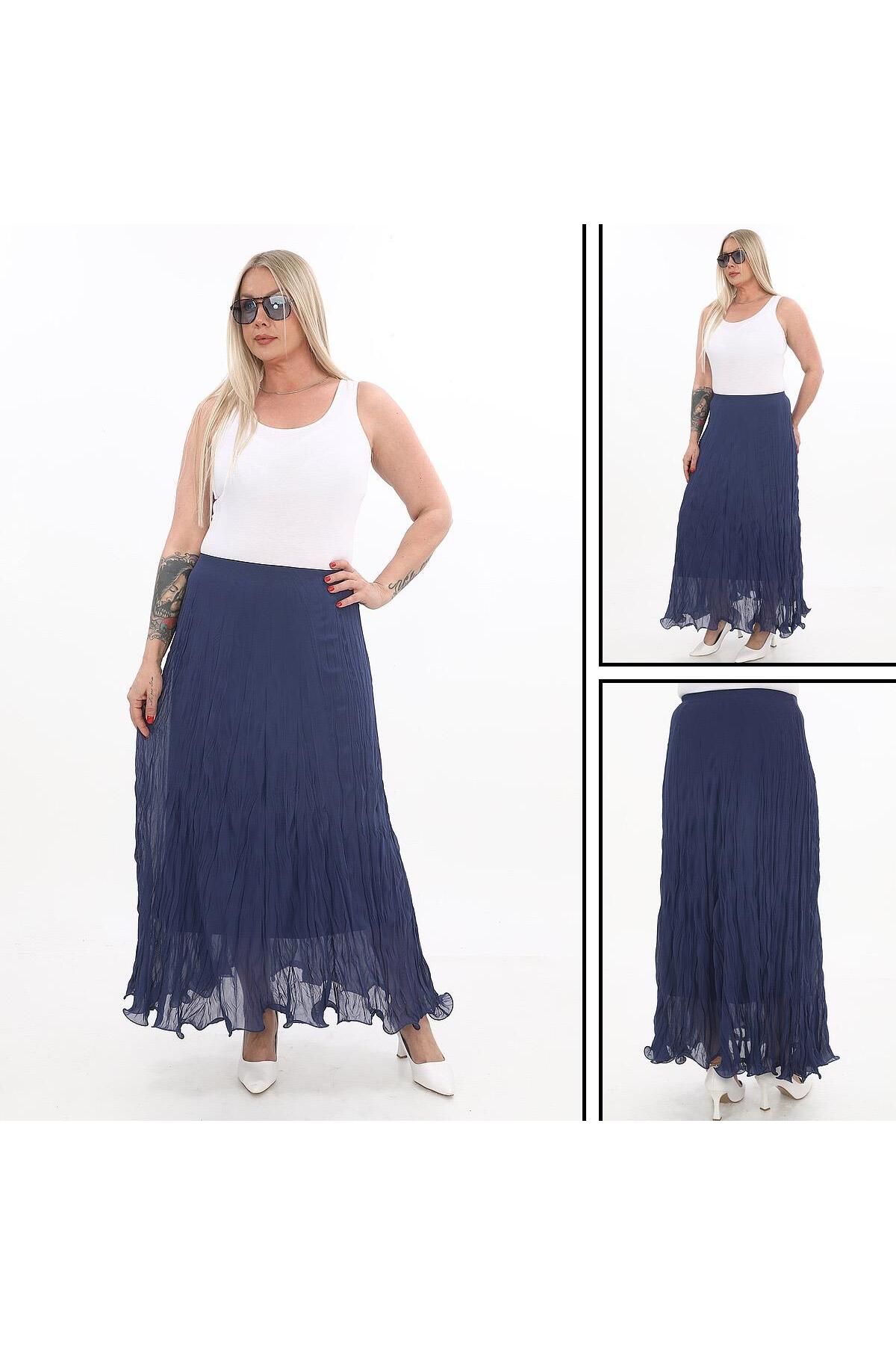 Lucia Fashion Kadın Volanlı Şifon Etek