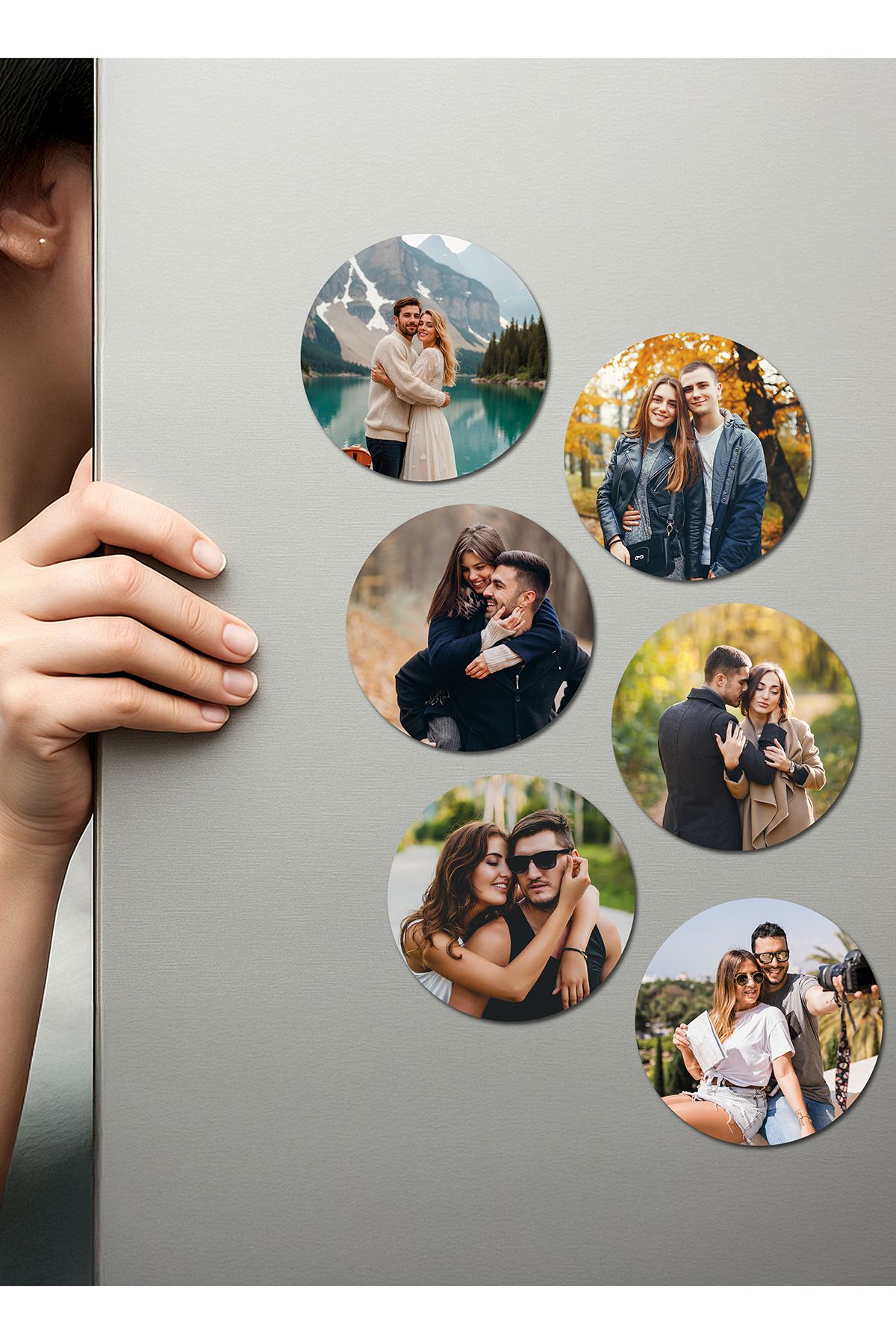 Fotomcity Kişiye Özel Ahşap Fotoğraflı UV Baskılı Magnet