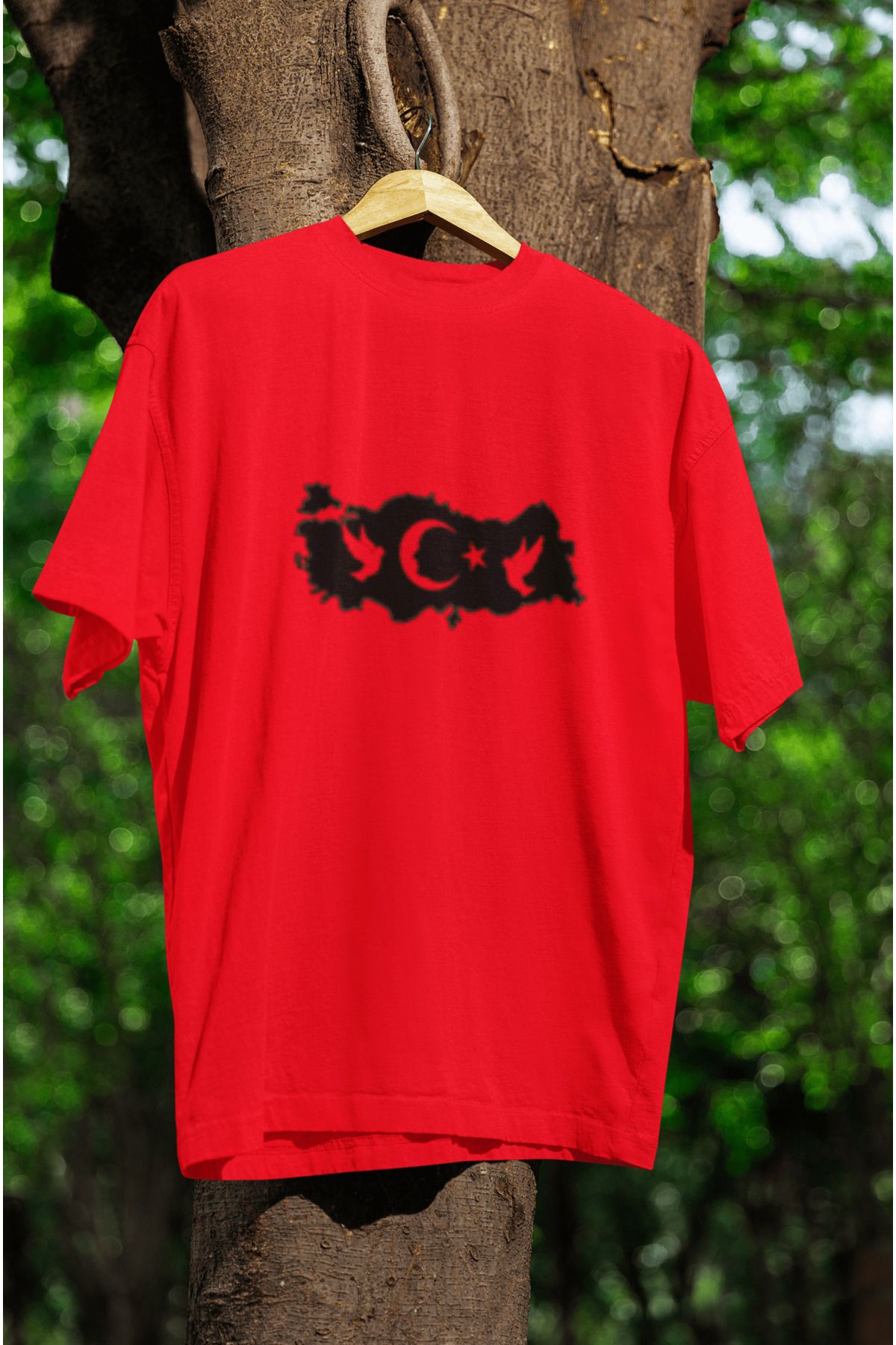 MG ATATÜRK BASKILI UNISEX BİSİKLET YAKA PAMUKLU OVERSIZE KALIP KISA KOLLU T-SHIRT
